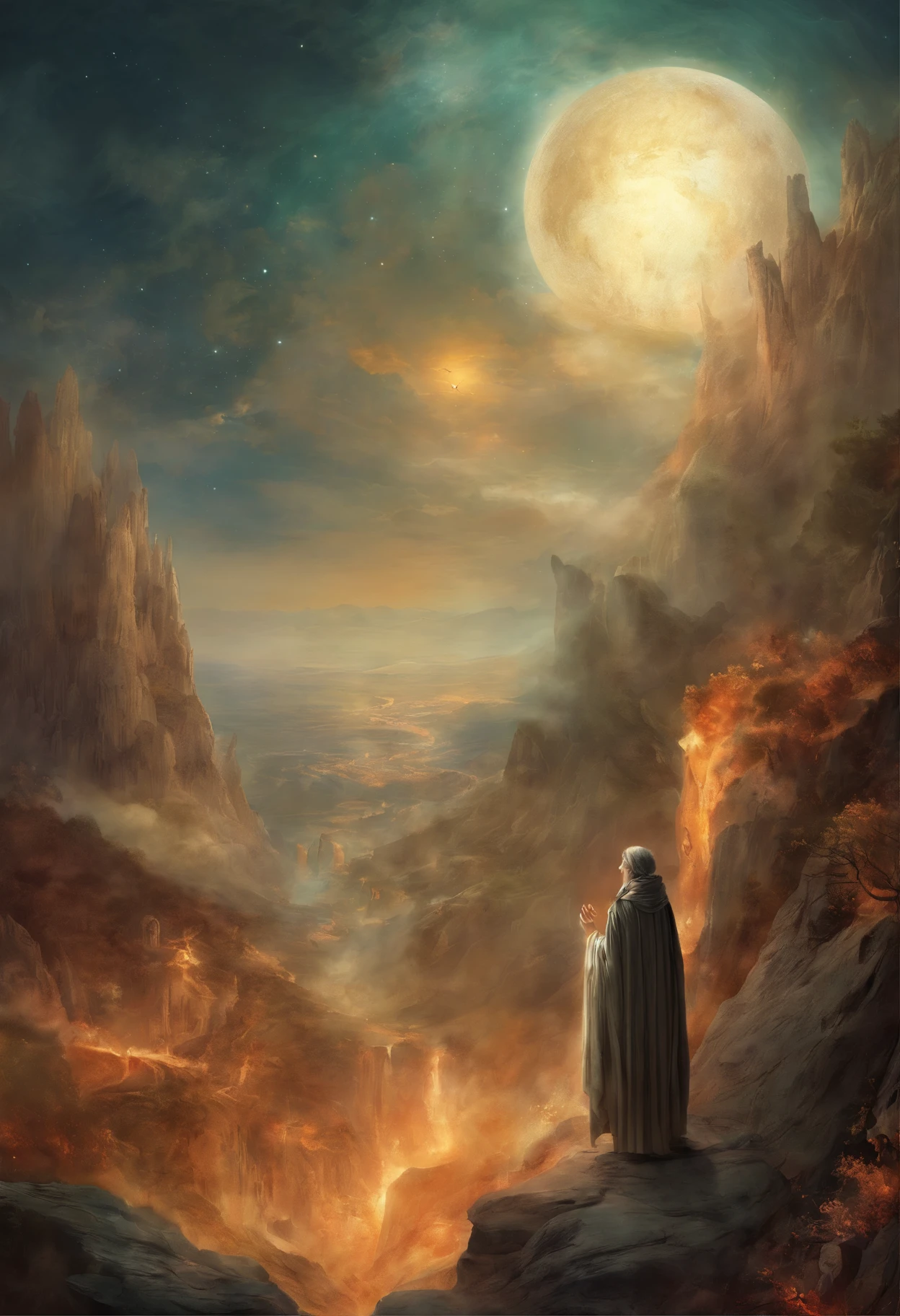 In Dante's Divine Comedy, specifically in the part known as The first heaven: the moon, it is dwelt by those who have broken their immutable vows. This part of the work shows weak love for God.
