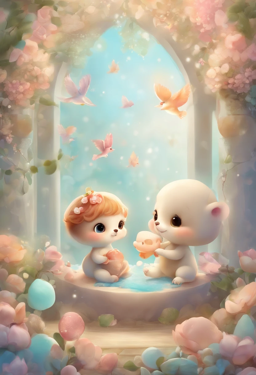 (PastelColors:1.3)、(Cute illustration:1.3)、(watercolor paiting:1.1)、 Chibi：1.2、
Detailed background、1 platypus 、Beautifully detailed、Moya、colourfull、marble、Particles of light、patterns、 
Detailed drawing、Vibrant colors、striking contrast、intricate detailes、Delicate depiction、Luminescent、