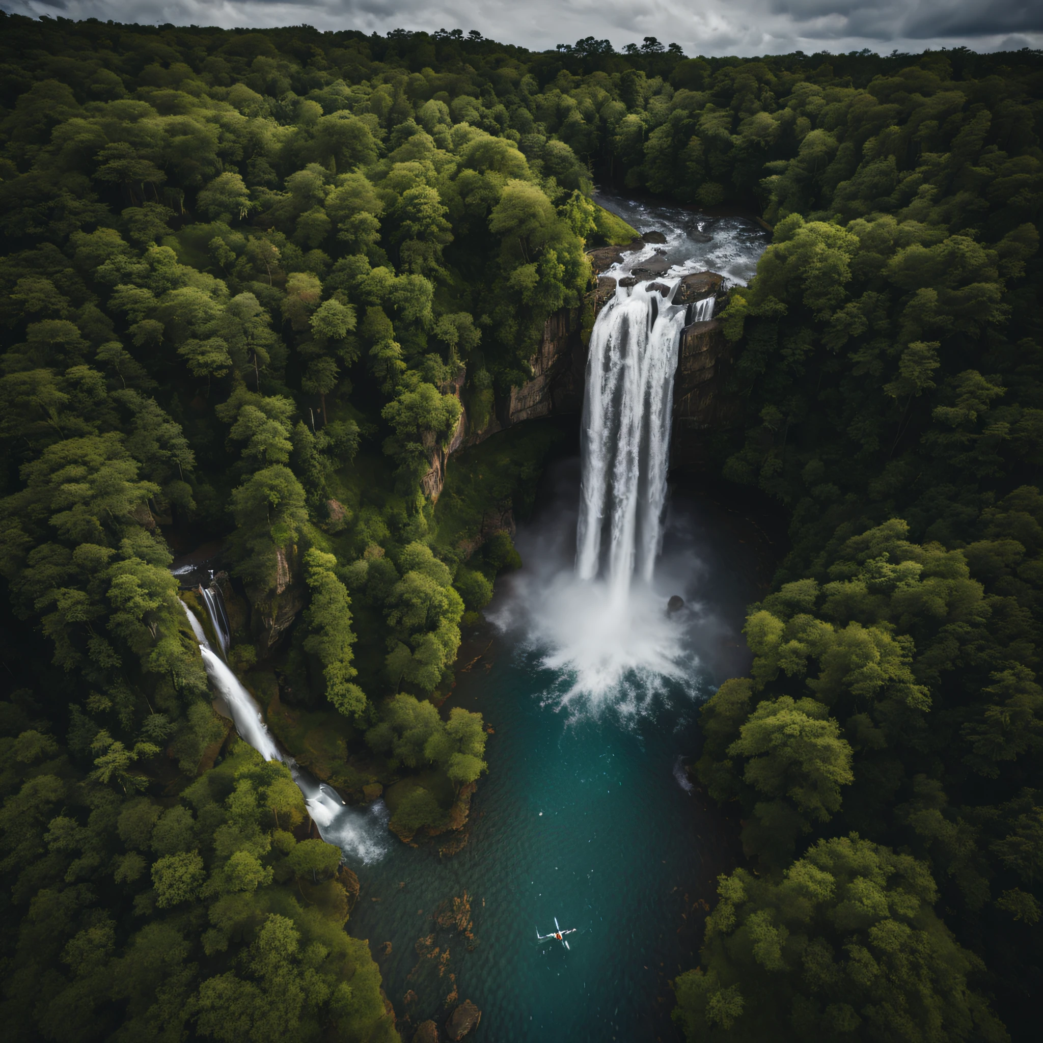 A beautiful shots of waterfall, a drone shots, highly details, realistic image, shots in RAW, landscape photography, highly detail, 4k, extremely detail