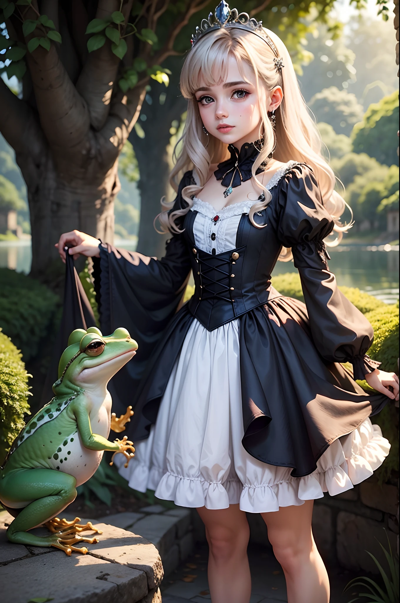 Era uma vez... numa terra muito distante... uma princesa linda, independente e cheia de autoestima. She came across a frog while contemplating nature and thinking about how relaxing and eco-friendly the wonderful lake in her castle was... then, O sapo pulou em seu colo e disse: linda princesa, I was once a very handsome prince. An evil witch charmed me and I turned into this disgusting frog. Um beijo teu, No entanto, Turn me back into a beautiful prince and we can get married and make a happy home in your beautiful castle. Your mother could come live with us and you could prepare my dinner, lavar as minhas roupas, raise our children and we would be happily ever after... Naquela noite, enquanto saboreia pernas de sapo salteado, acompanhado por um molho cremoso de cebola e um bom vinho branco, a princesa sorria, pensando consigo mesma: -Tinha, hem? Nem morta!