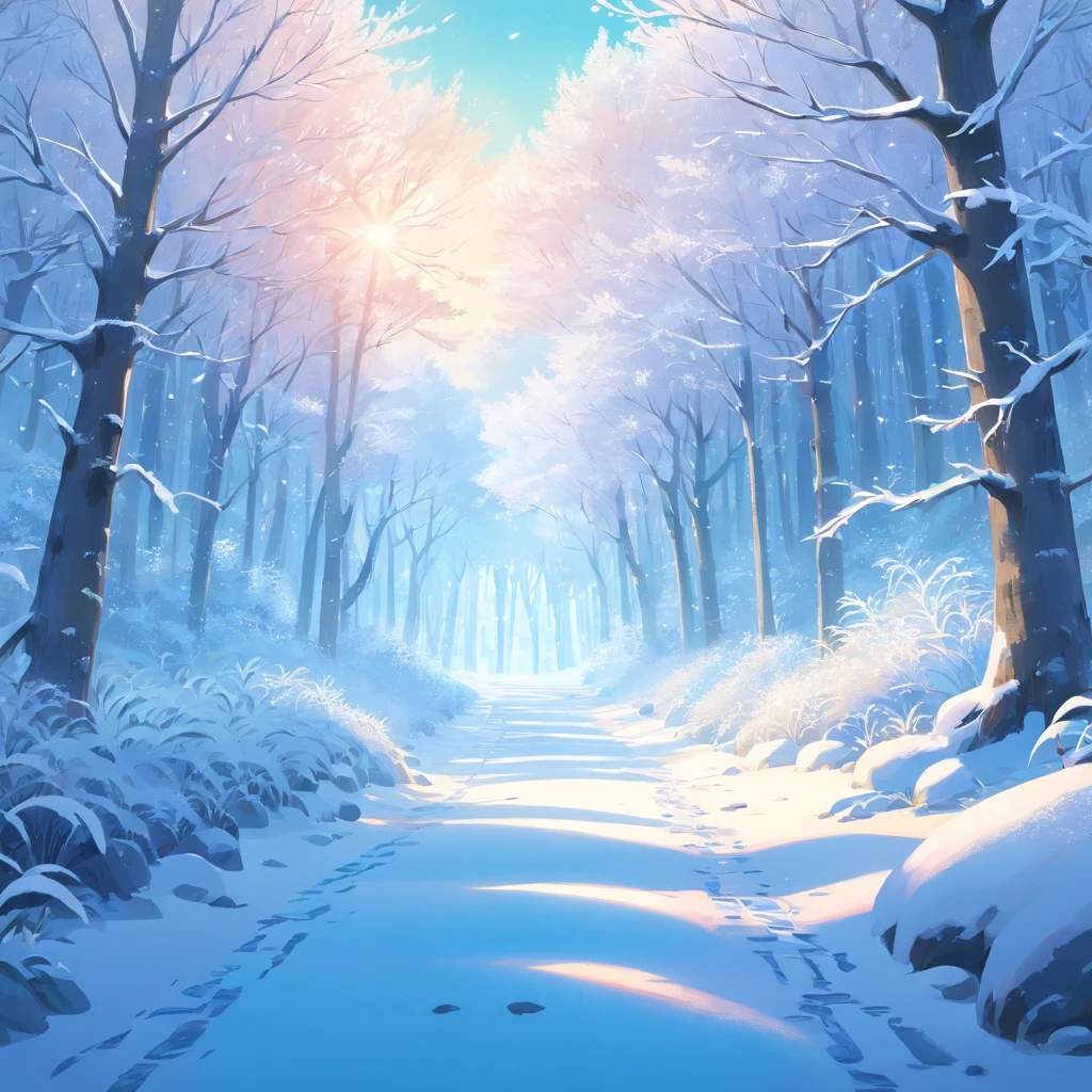 (best quality,4k,8k,highres,masterpiece:1.2), snowy trees in winter, frozen forest, winter wonderland, tranquil atmosphere, frosty branches, sparkling snow, icy landscape, peaceful silence, magical scenery, snow-covered ground, misty air, chilly breeze, ethereal beauty, soft winter light, crisp and clean environment, glistening icicles, snowy path leading into the distance, untouched nature, serene and still surroundings, wintry charm, shades of white and blue, delicate frost patterns, captivating winter scenery, frozen tranquility, breathtaking winter landscape, dreamlike atmosphere, snowy branches reaching towards the sky, enchanting winter forest, snowy magic.