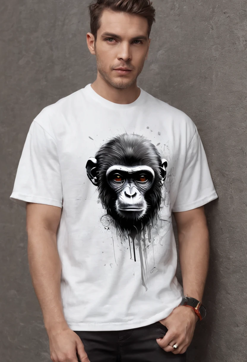 Una figura de mono futurista, con luces en los ojos, Surrounded by vector t-shirt design with numbers"3 6 9",un cigarrillo en la mano Listo para vibraprint, Illustration of the cyberpunk monkey, perfil, sticker, Fondo blanco limpio, vector profesional, High detail, T-shirt design, Graffiti, Paisaje urbano vibrante y futurista.Una figura de mono futurista, con luces en los ojos, surrounded by Vibraprint Ready vector t-shirt design, Illustration of the cyberpunk monkey, perfil, sticker, Fondo blanco limpio, vector profesional, High detail, T-shirt design, Graffiti, Paisaje urbano vibrante y futurista, 8K, UHD, high quality, intricately detailed, highly detailed