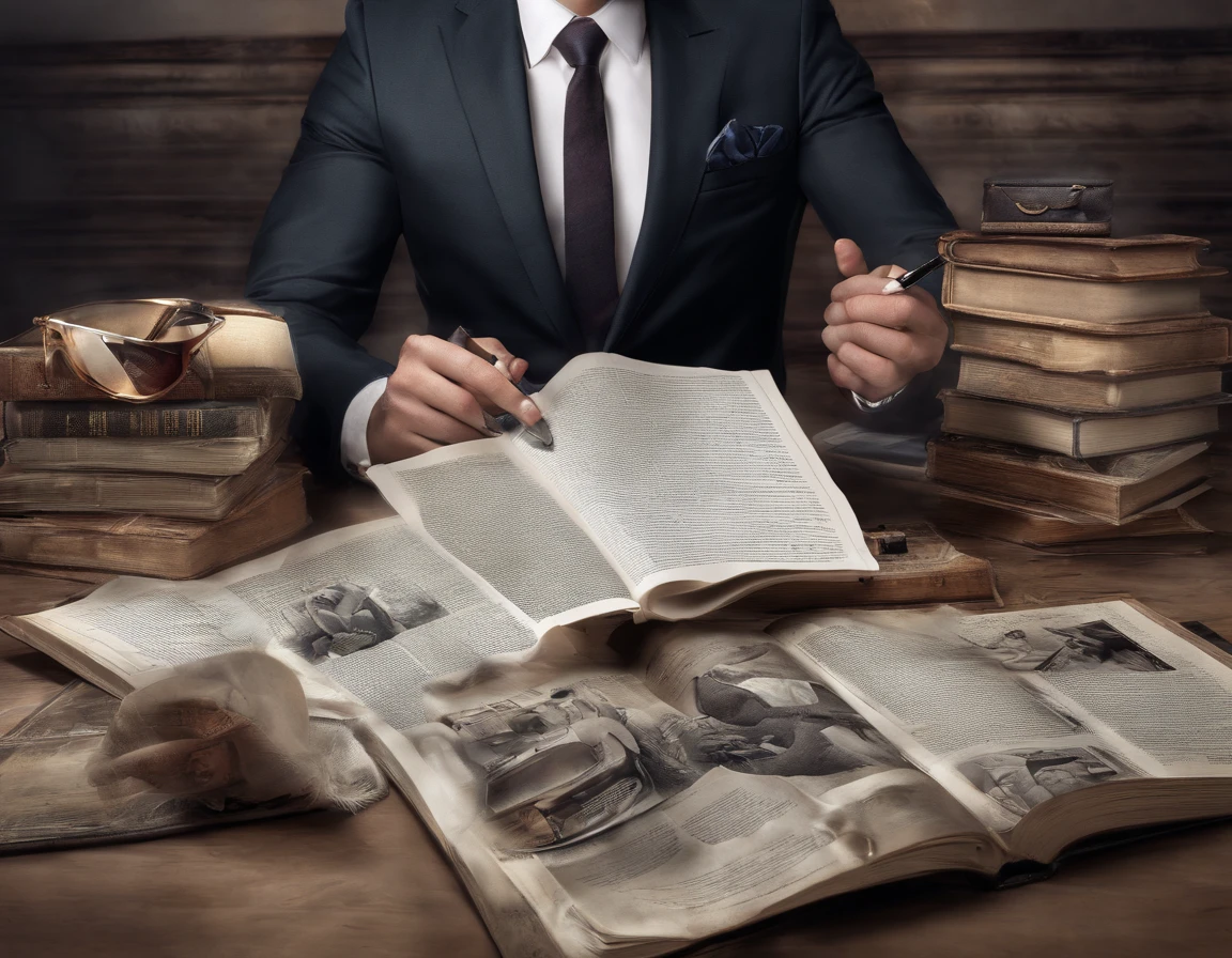 Good wallpaper with suits and business book illustrated , just a suits and a book