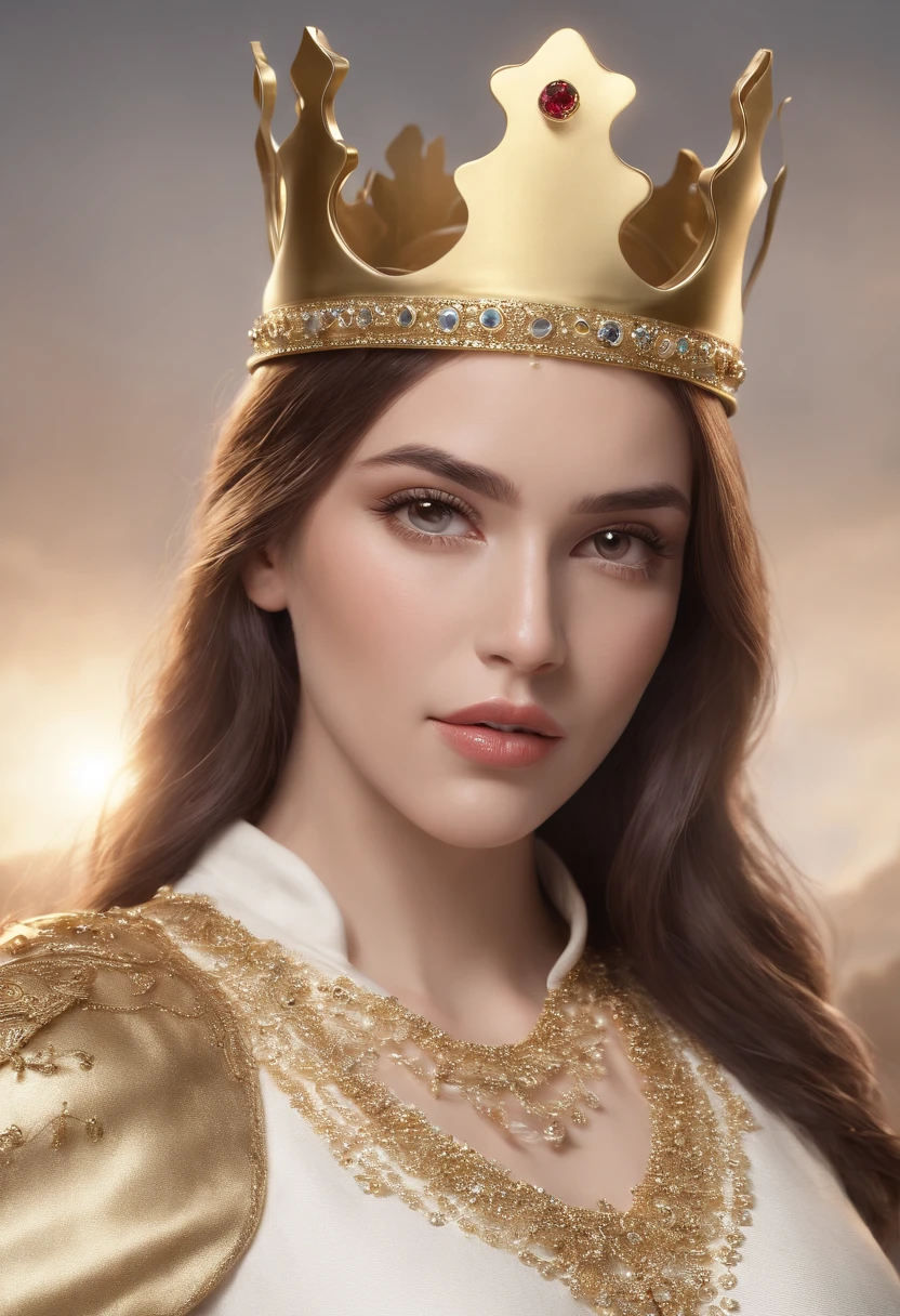(Professional 3D rendering:1.3) da (Realistic:1.3) The most beautiful artistic painting in the world,((epic hero, Fantasia crua, Pare com isso, olhar bonito, Sorriu, cabelos pretos, Light beard and strong expression in dynamic mode, ambulante, The place is in darkness with fire and sparks on the right side, Majestoso ambiente de desordem)), 8K full-body module display, action shot, pele dos poros, very dark lighting, sombreamento pesado, circunstanciado, Rosto detalhado, (Vibrando, Realistic photography, Realistic, Dramatic, Escuro, foco nítido, 8k), (Roupas do Rei, ((Wear a gold crown on your head)); capa majestosa, His robe is that of kings and a white linen shirt:1.4), (Complexo:1.4), decadente, (Um altamente detalhado:1.4), digital illustation, Aplicar por Octane, arte conceitual, Downy, foco nítido, illustration, germe da arte, (Loish:0.23), (global ilumination, studiolight, Tamanho leve), floating particles, fantasia, corpo inteiro,