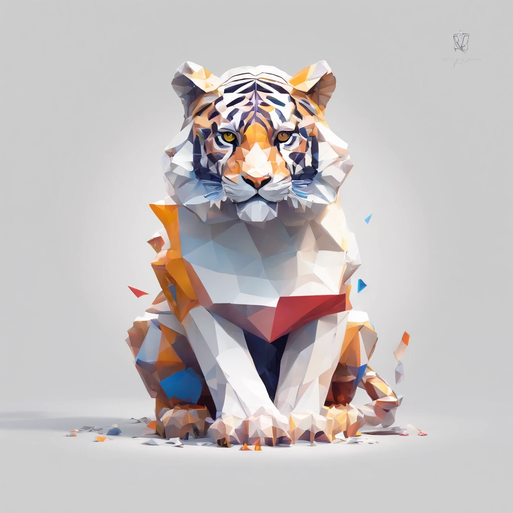 Perfect alignment, Cute little tiger wearing a jacket,crystal vases,Rose flower, Wearing sunglasses, cheerfulness, Standing position, Abstract beauty, Centered, Looking at the camera, Facing the camera, nearing perfection, Dynamic, Highly detailed, smooth, Sharp focus, 8K, high definition resolution, illustration, Art by Carne Griffiths and Wadim Kashin, White background