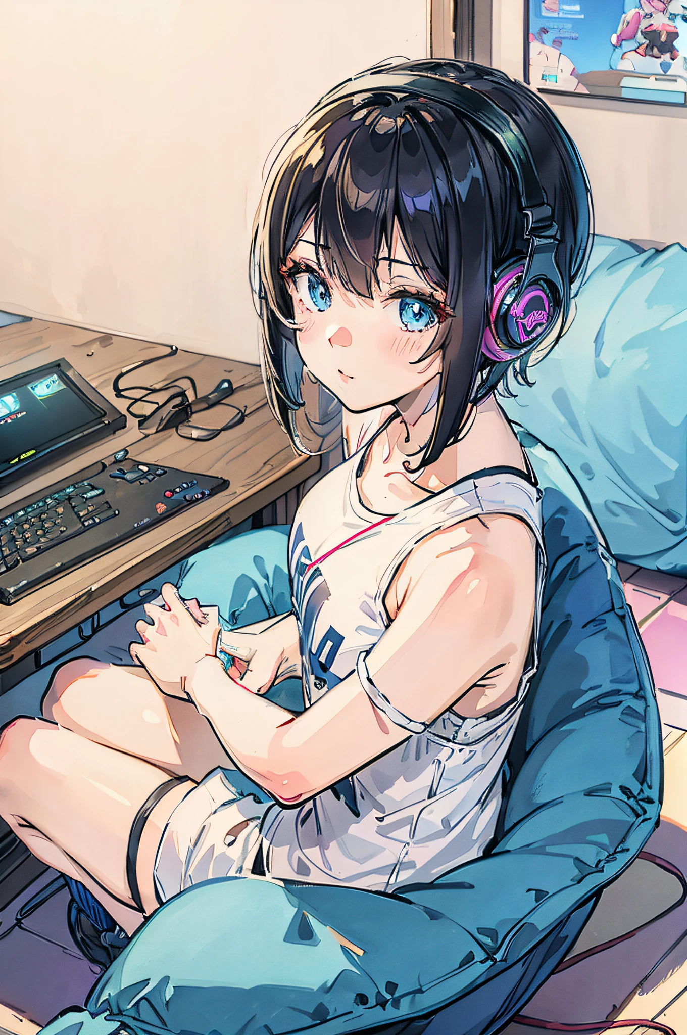 Wearing headphones、Bob Girl,Gamer's Room,