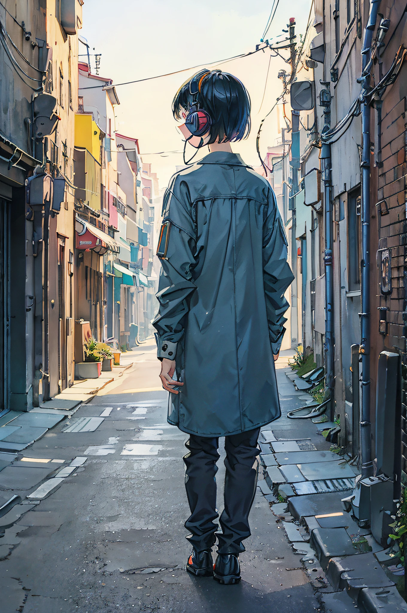 Wearing headphones、Back alley、Bob Girl,vinland,