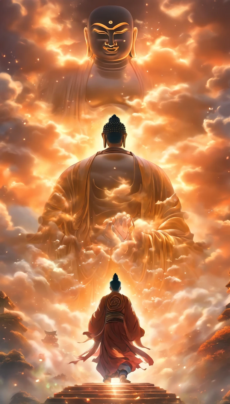 ((masutepiece))，(Best Quality))，china style，In the sky, Clouds form a huge Maitreya Buddha image，Staring at the Earth，Standing Buddha，with light glowing，glow effect，Pilgrims on the road，Hyper-realistic，Ultra photo realsisim，Real Photographics，8K，High Definition，high quarity，Works of masters，super-fine，Chinese black and white ink style，（（（white colors））），decolorization，Smudge，inky，8K，super-fine，high quarity，（（（OC Renderer）））