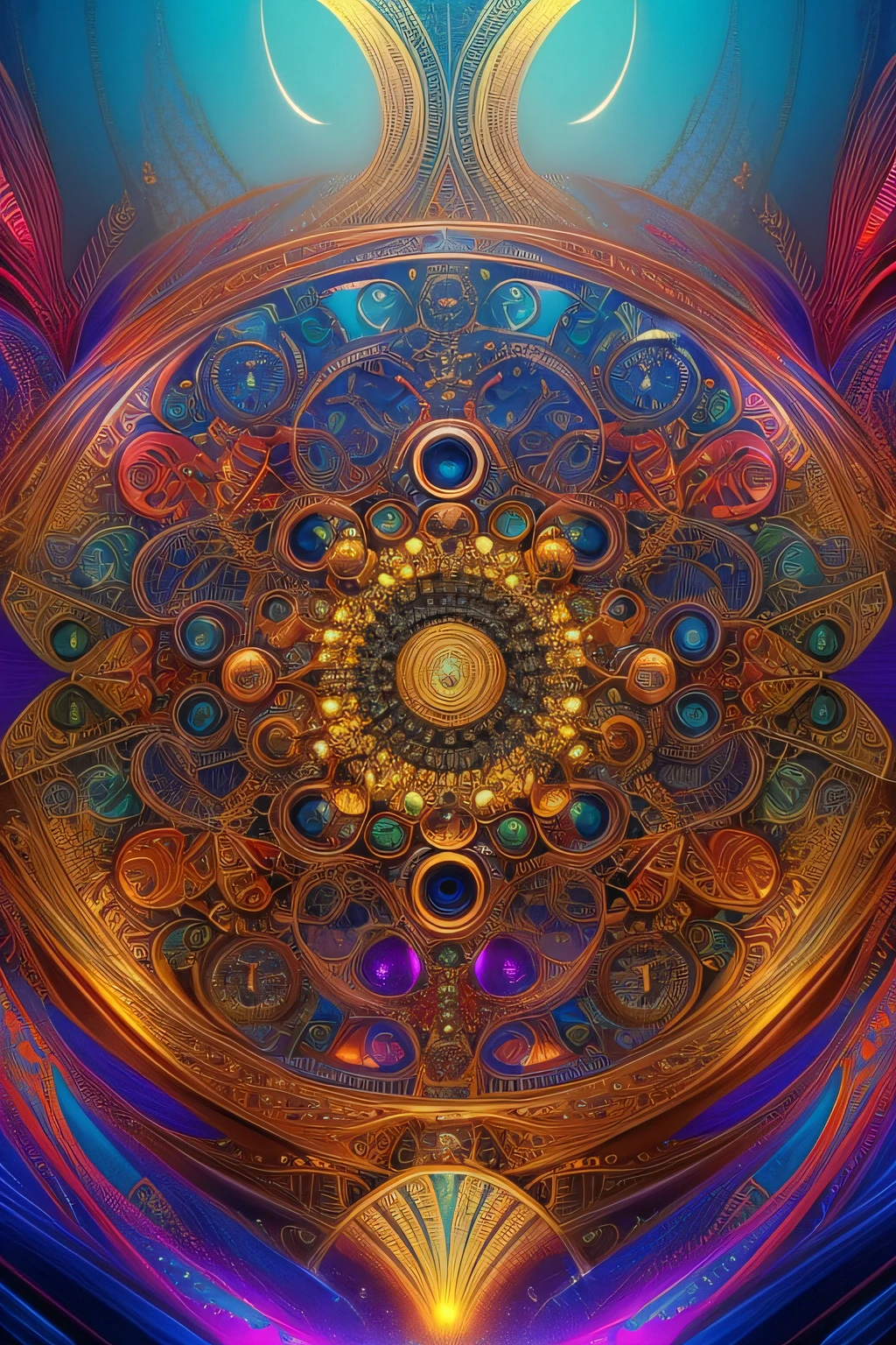 (masutepiece, of the highest quality, Best Quality, Official art, Beautiful and aesthetic:1.2), (1womanl), ighly detailed,(Fractal Art:1.3),Colorful,highest details, Background of fractals and mechanical steampunk details