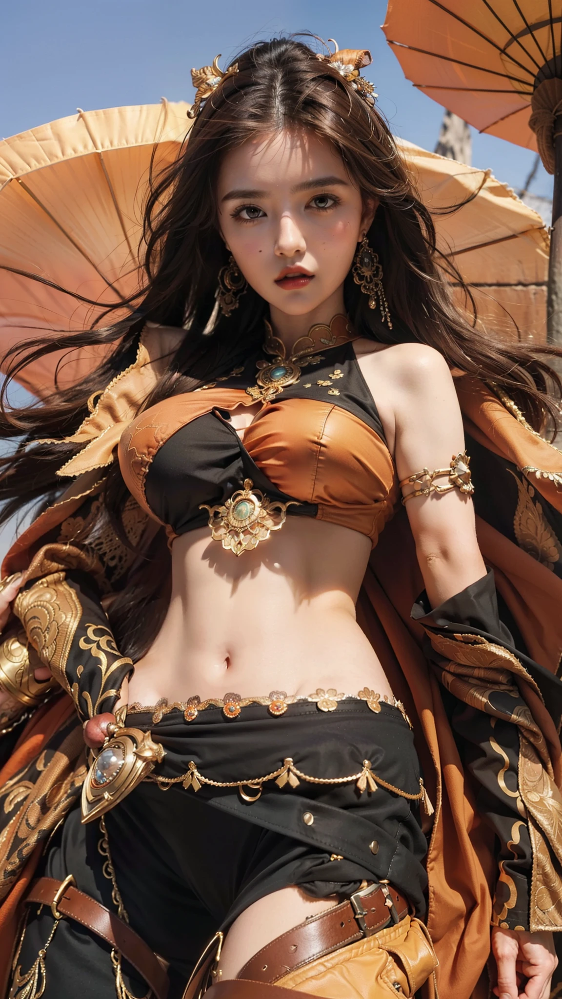 ((( 1 girl:1.3, solo))), (raw photo,best quality, insanely detailed, masterpiece, perfect face, insanely detailed perfect finger:1.3, beautiful and aesthetic:1.2, highest detailed face), NSFW, BREAK
((( harem dancer is dancing gracefully))), looking at viewer:1.3, reach out to the viewer, standing on one leg, show armpit by raising arms up, BREAK
((( sexy revealing see-through harem outfit:1.3, quite transparent thin silk texture:1.3, fluttering in the wind:1.1))), belly chain, anklet, ornate, BREAK
super detailed beautiful skin,(( gigantic huge breasts, sagging breasts, gigantic cleavage, disproportionate huge tits)), erectile nipples, camel-toe, toned body, perfect proportion, beautiful heart shaped small narrow hips, toned thin legs, BREAK
Flawless Angel smile:1.3, Caucasian, beautiful, feminine, very cute:1.3, adorable, messy hair, blowing in the wind, beautiful Royal blue Big round Eyes, double eyelid, glossy lips, flushed cheeks, 2 mole under eye:1.2, BREAK
beautiful scene in middle east desert, dune, starry sky, milky way, dark night, huge bright moon behind in the sky, wind, Mysterious, magnificent view:1.2, depth of field, cinematic dim lighting,((( Scale to fit the dimensions, character focus, close to viewer, dynamic angle))),( official art, extreme detailed, highest detailed)