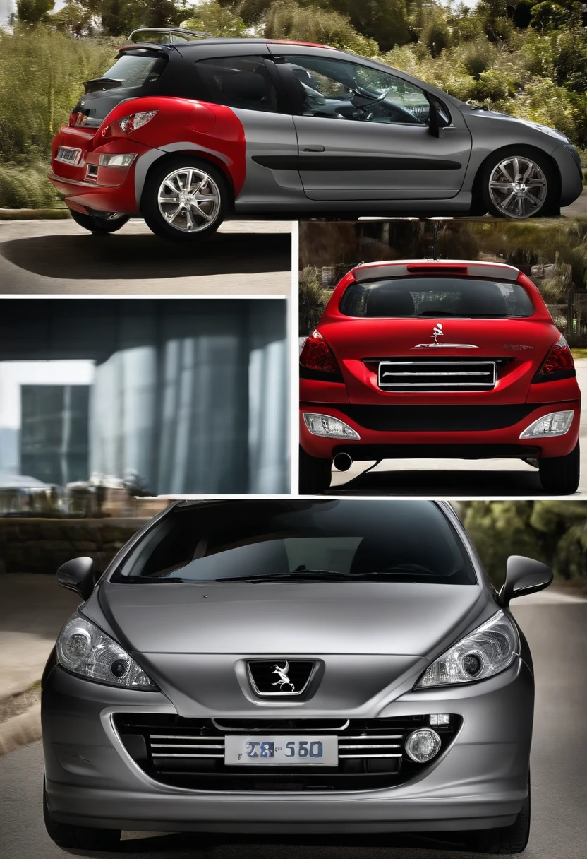 peugeot 207 passion 2010 cinza com rodas pretas
