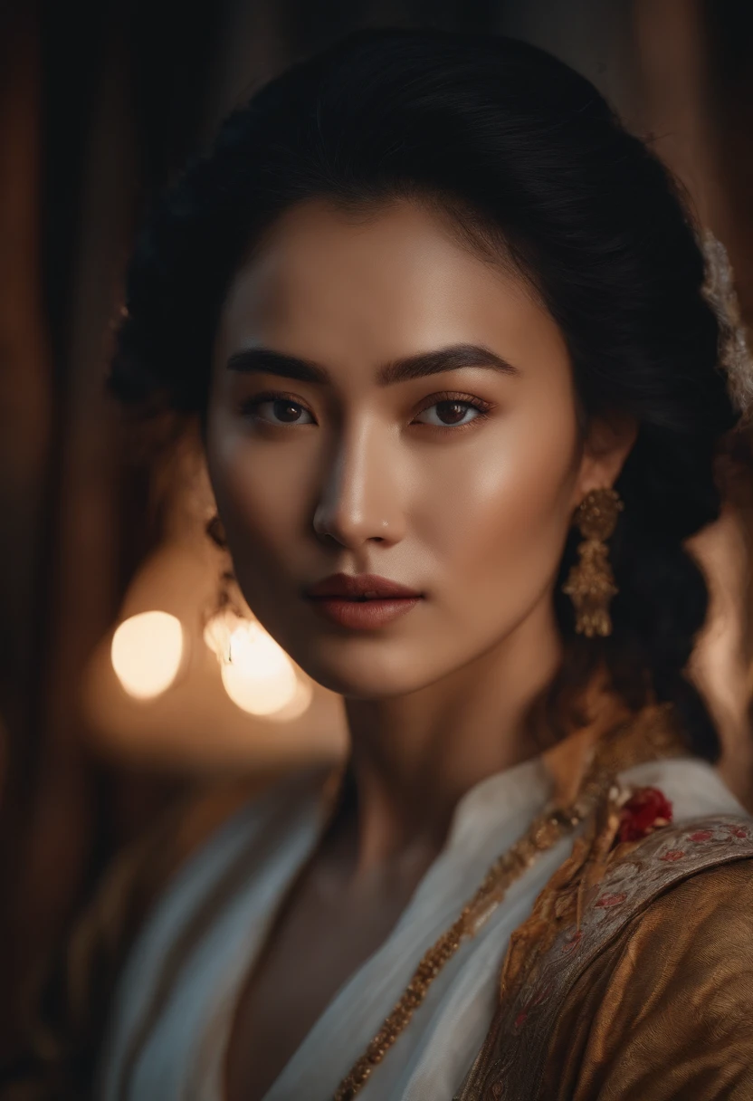 foto realista de Gengis Khan, clear facial features, fechar retrato, Cinematic mode, 8k