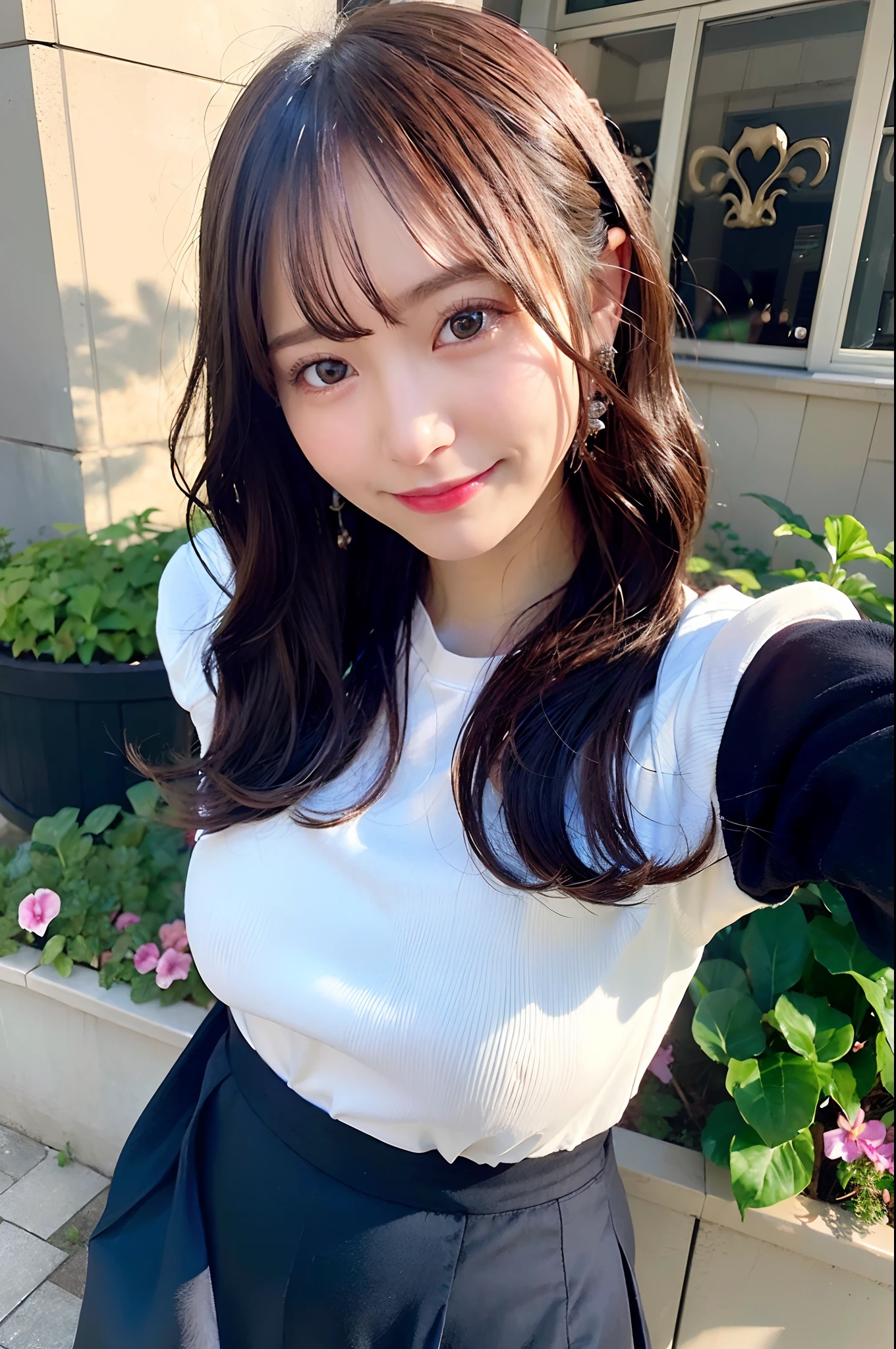 (top-quality、8K、32K、masuter piece、nffsw:1.2)、profile、(slim figure:1.2)、(s lips) 、18year old、Show your teeth and smile、耳Nipple Ring、Colossal tits、二重まぶた、shinny skin、Realistic rays、mare、beauitful face、(A smile:1.3)、crouching down、(From above:1.2)、(a closeup:1.4)、blurry backround、(Front Focus)、(Dark: 1.6)、Fantasy Art、photoRealstic、Professional Lighting、extra detailed face、Award-winning、deep-shadows、Cabbage patch