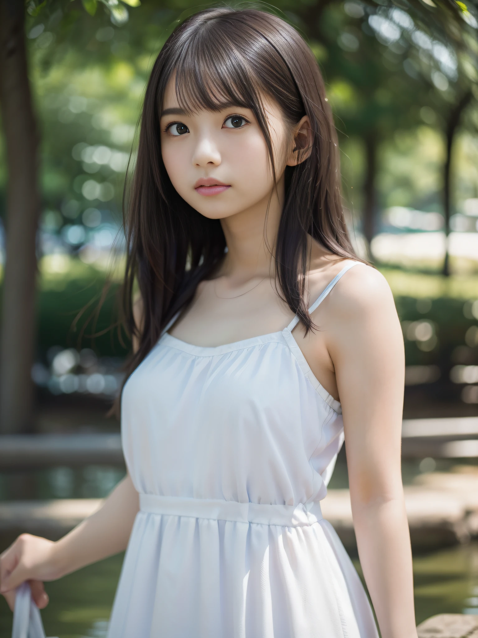 NSFW:1.3:((highest quality、8K resolution、master masterpiece、portrait:1.3)), Photoreal, 35mm film, 1 Japanese female,Beautiful woman, on the street during the day, wrinkles around the eyes、((sexy lingerie:1.3)) , (outdoors_city street: 1.3), jumbled background,look at the audience,Tokyo cityscape,big breasts,