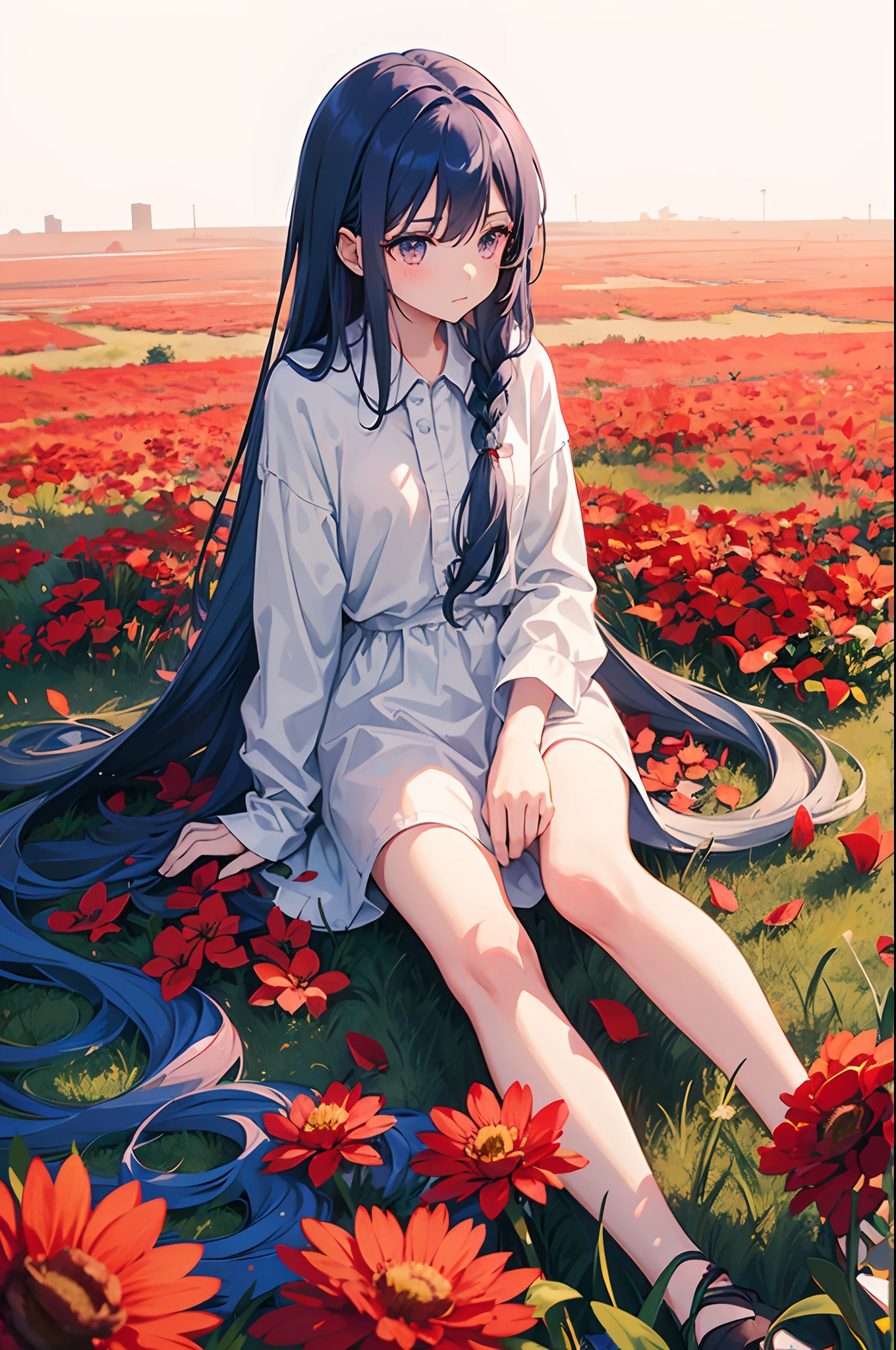red flowers