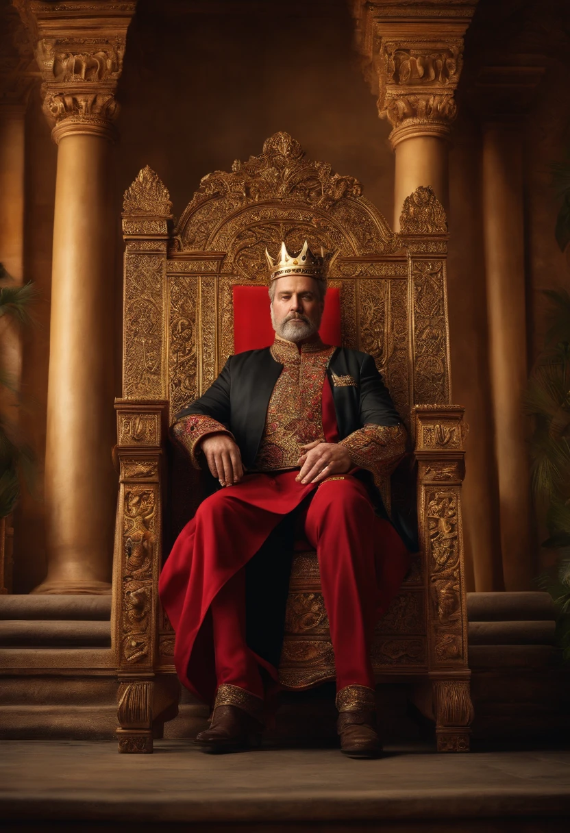 A king on his throne