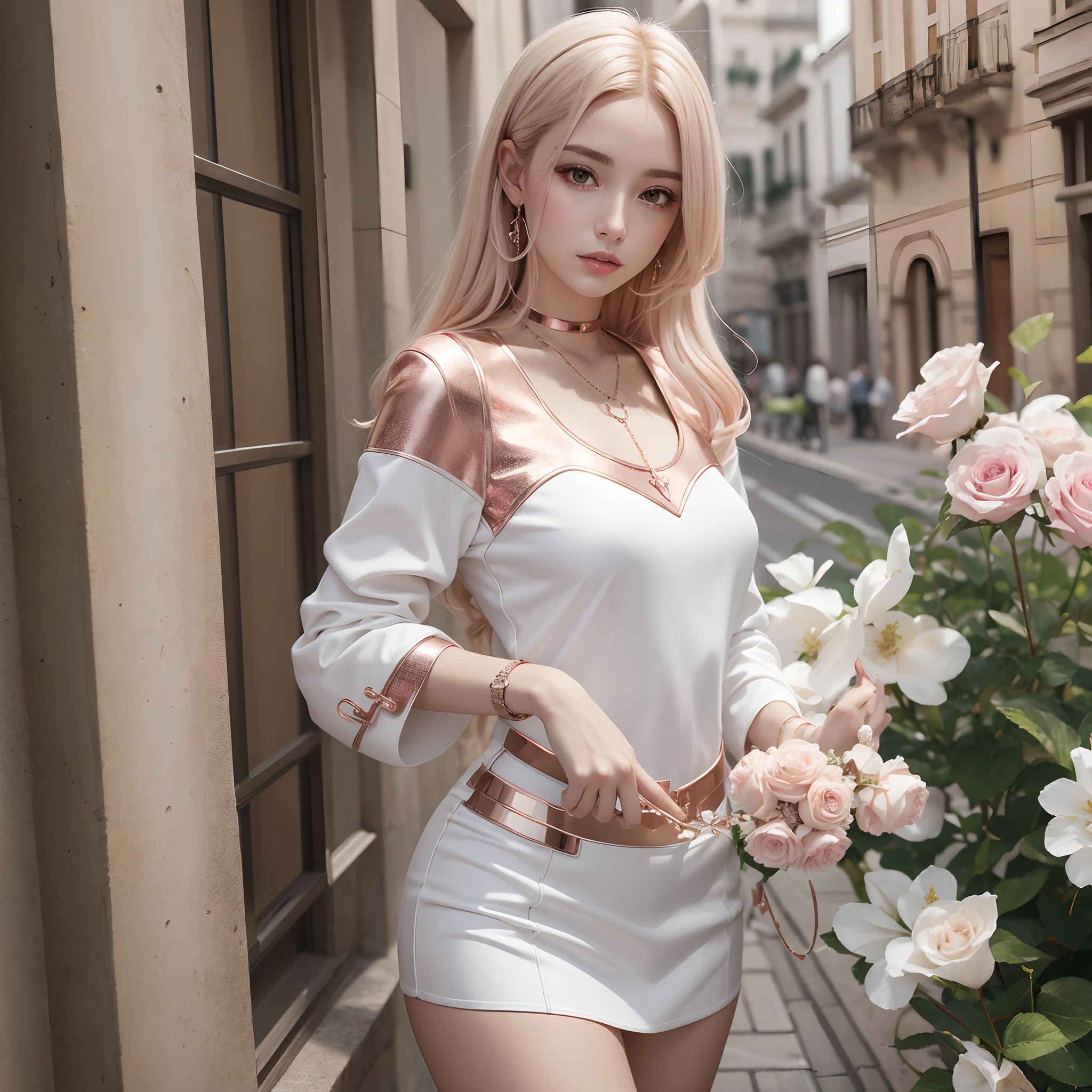 clerig saint female in white and rosegold. --auto --s2