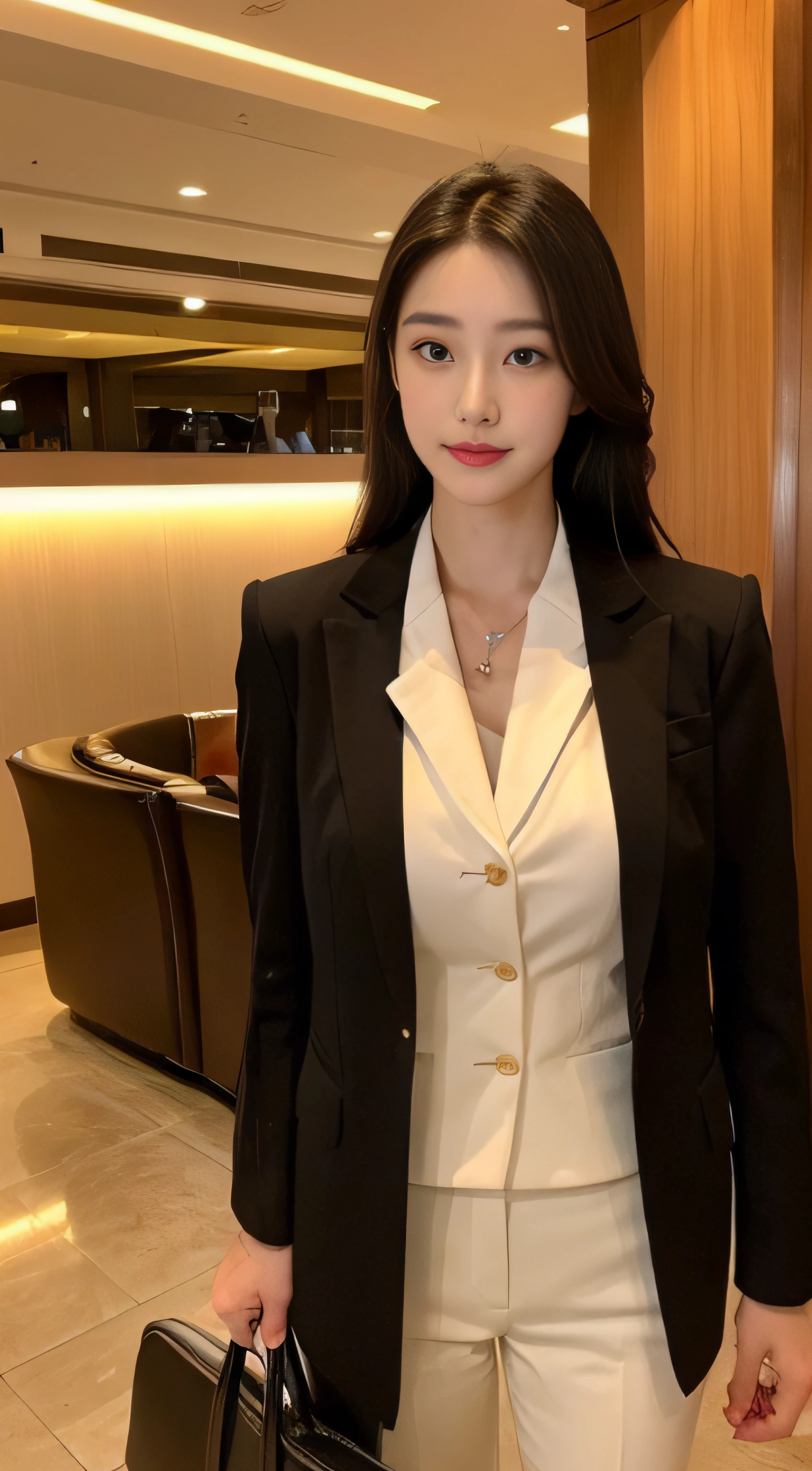 Tall and slender beauty、Beauty in suits、Colossal tits、undershirt、Cool beauty、Career woman、Japan beauties、modeled、tiese，Hotel lobby