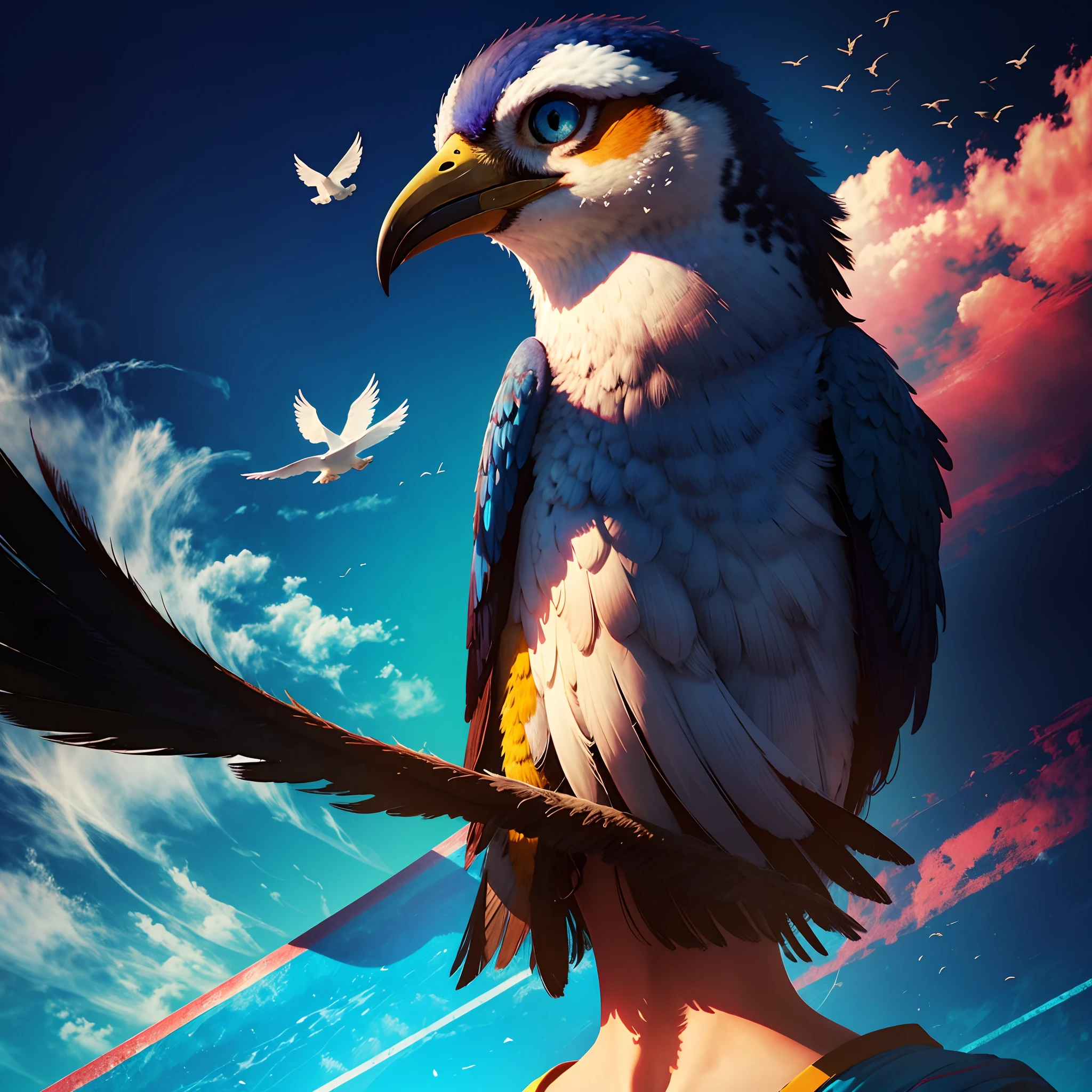 blue sky and birds --auto --s2