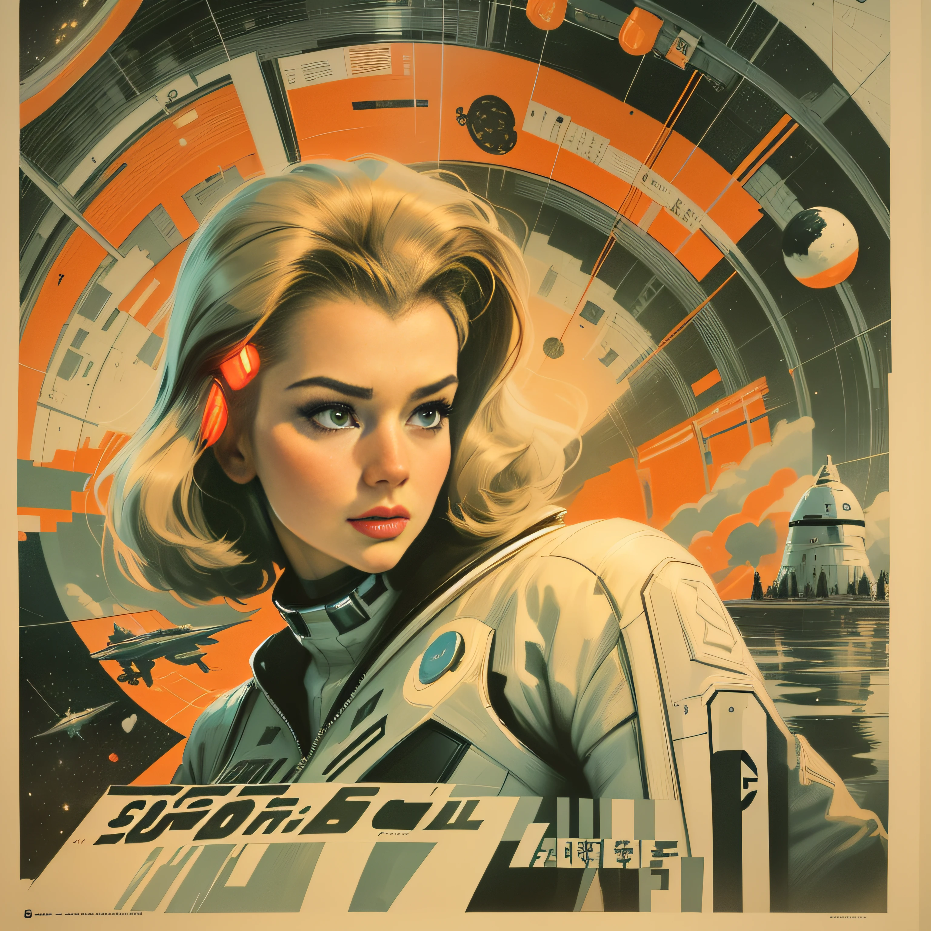 (1940s pulp Synthwave movie poster, color blocking tangerine tango and rhapsody purple), a character in a Synthwave movie, stunning background. warm and bright sunlight, a mesmerizing blend of light and shadow. masterpiece, absurdres, intricate details. <lora:envyStarlightPulp_01v10:0.8>, (x-ray, deconstructed, abstract, surreal, mixed media, collage, outsider-art, avant-garde, Synthwave style, triangle, circles, geometric shapes), art by Gino Cantarelli and Max Ernst