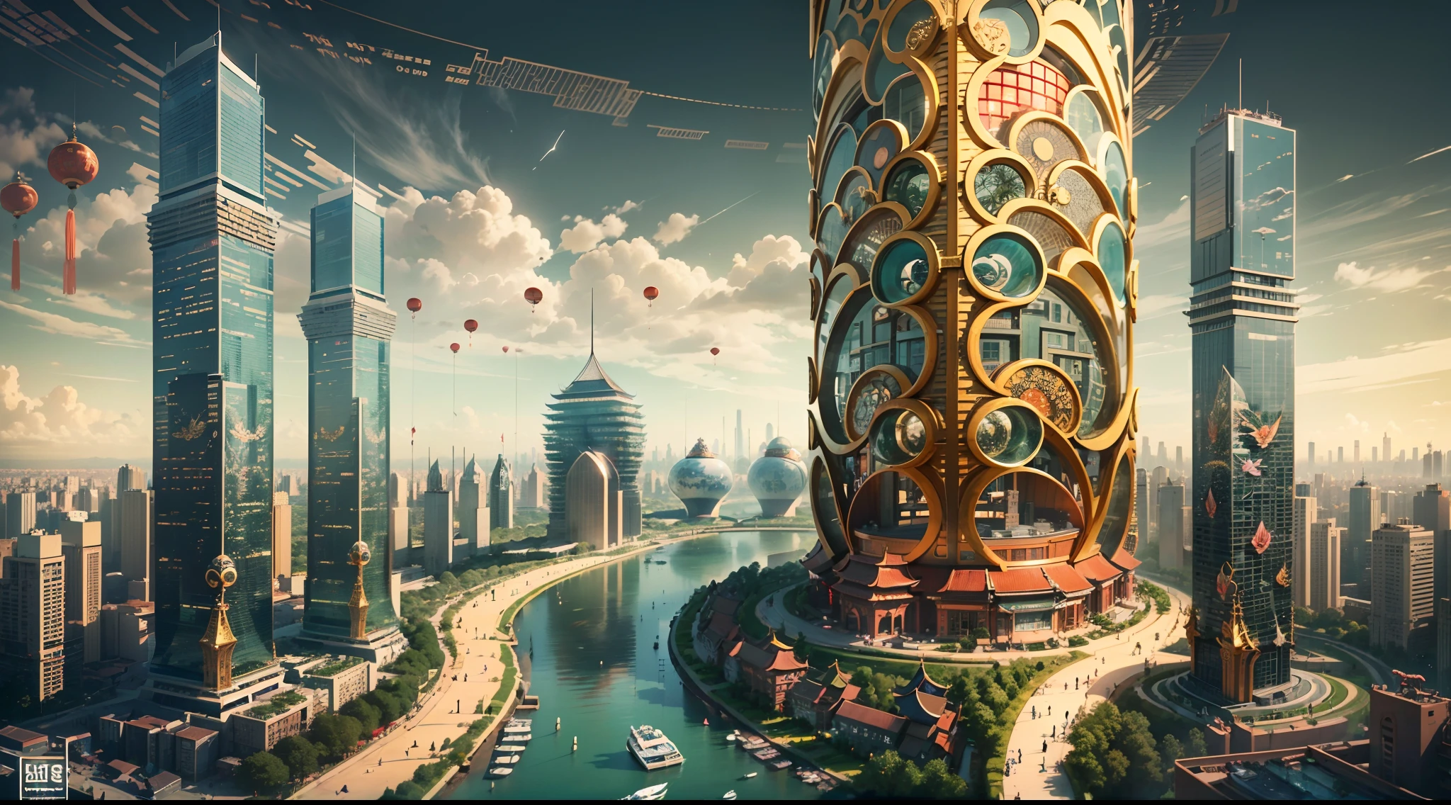 Enter a fascinating vision of the future through captivating futuristic images of the city of Beijing. The towering giant skyscraper is decorated with gold ornaments and a smooth glass curtain wall,pierce the sky, The vibrant lights of the city that never sleeps. In the midst of a bustling cityscape, An iconic giant high-tech building, Its architectural marvels are enhanced in a futuristic style. The city is full of life,Full of life。,Full of life。,Full of life。,Full of life。,Full of life。,Full of life。,Full of life。,Full of life。,Full of life。,Full of life。,Full of life。,Full of life。,Full of life。,Full of life。,Full of life。,Full of life。,Full of life。,Full of life。,Full of wealth。,Full of luxury。,Full of technology。。, State-of-the-art technology blends seamlessly with traditional Chinese luxury urban fabric. This stunning work of art, Use Pixai to bring powerful AI models to life, Show the limitless creativity and possibilities of our imagination. Experience the future of the cityscape at Pixai,Immerse yourself in a visionary world of art,{Refer to the Forbidden City},{Refer to the Forbidden City},{Refer to the Forbidden City},{8K,ultraclear,Wallpapers}