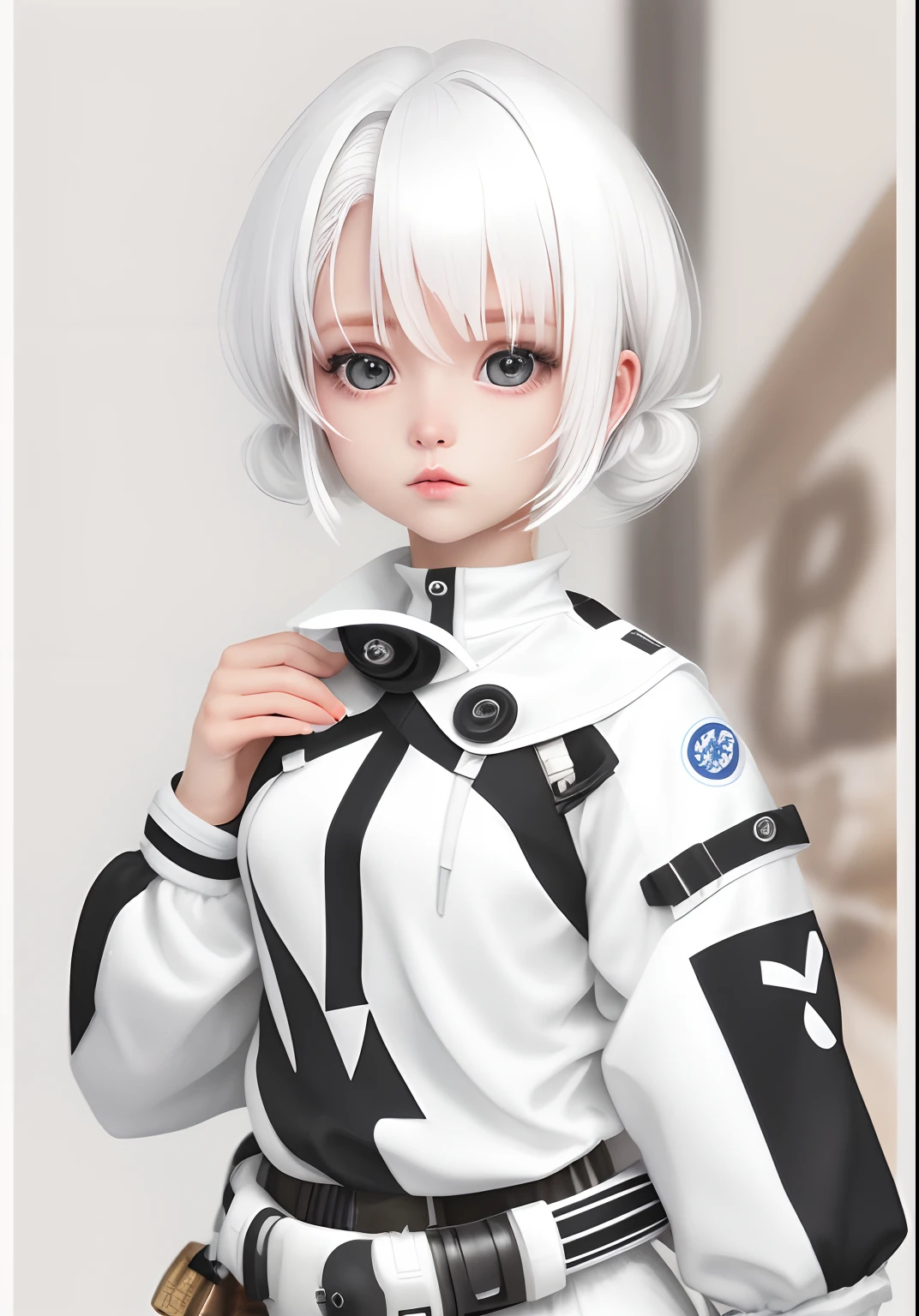 chiquita,20yr old,white color hair,White race,Functional style clothing,high detal,Masterpiece
