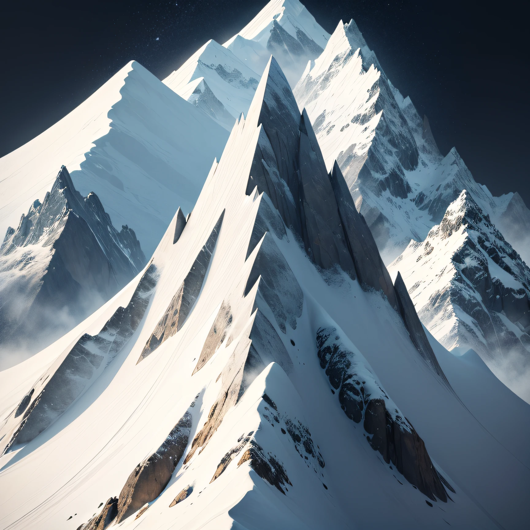 I want you to make logo mountains with black lines and a white background in a modern, and simple style