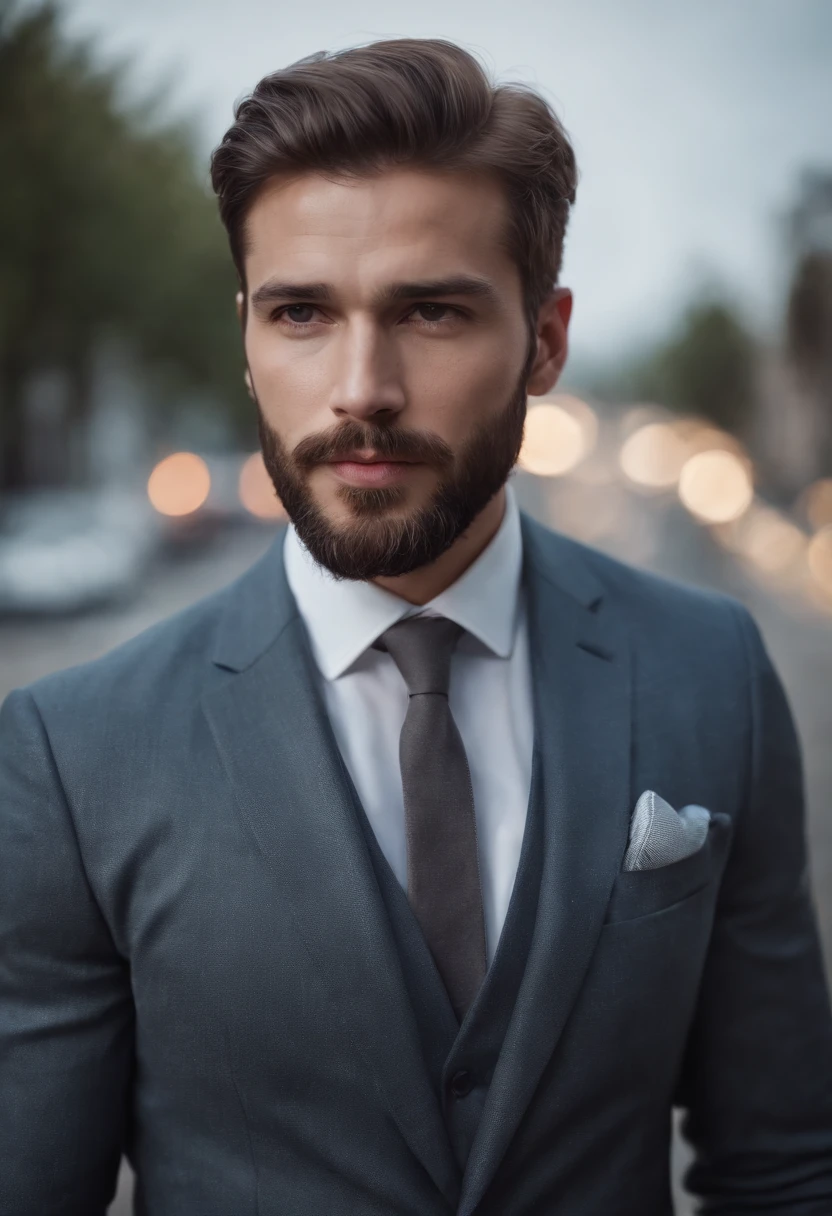Gorgeous suit man , Beautiful beard , Sexy man executive, Therefore,Teno