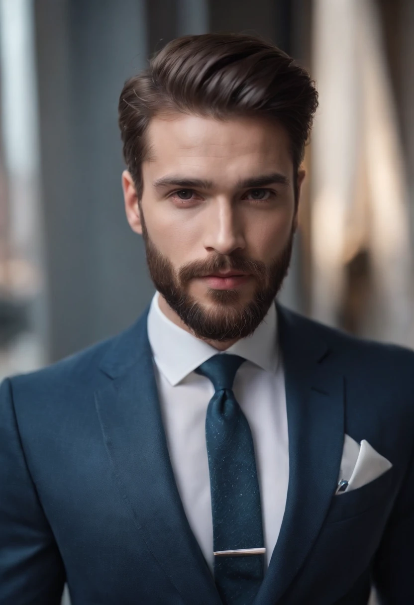 Gorgeous suit man , Beautiful beard , Sexy man executive, Therefore,Teno