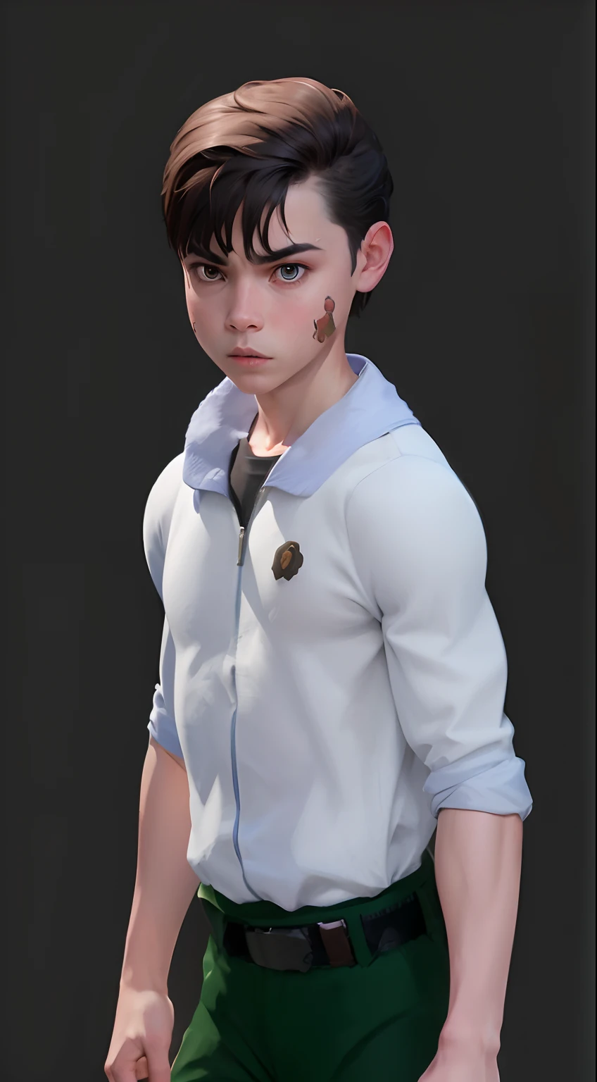 a cute boy, mad face, realistic, super detail, 8k
