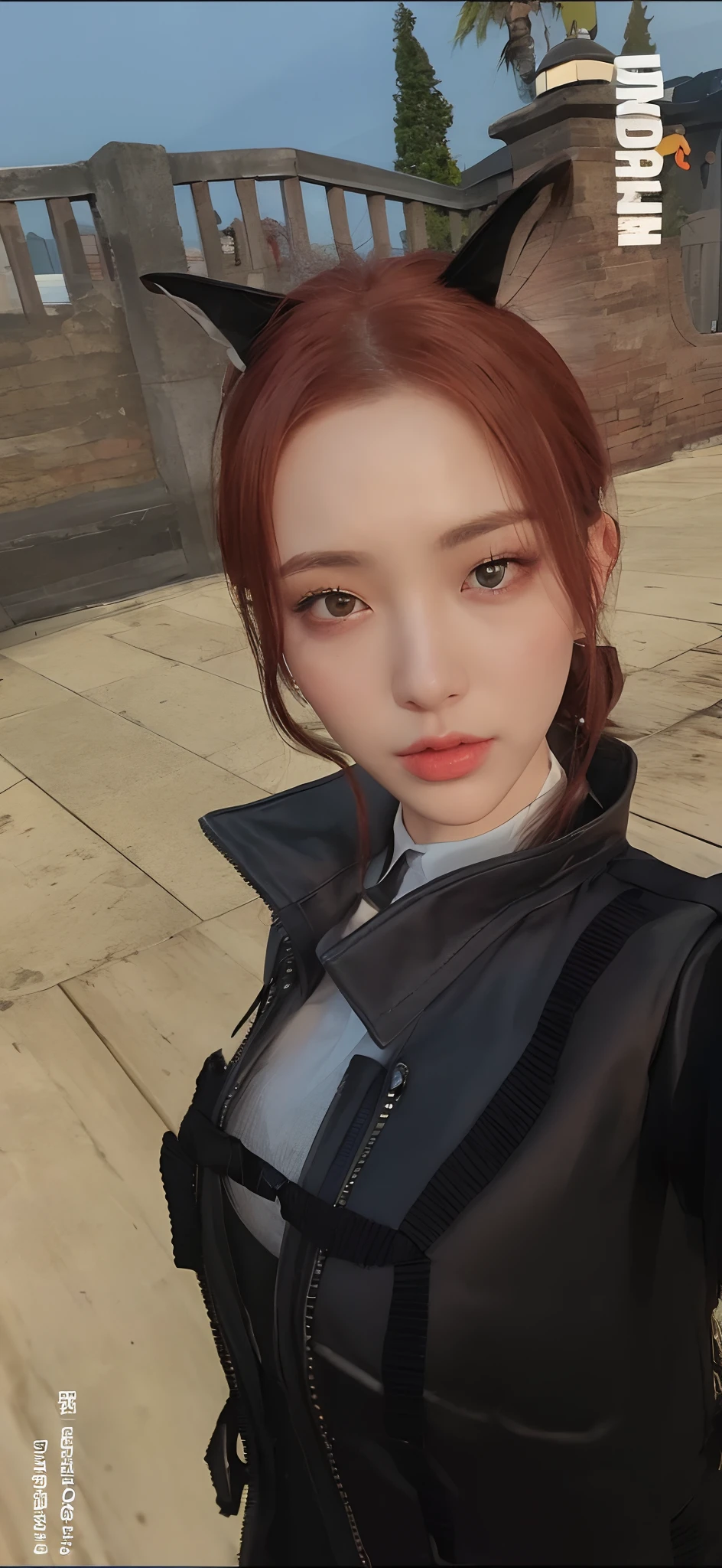 ((Best quality, 8k, Masterpiece :1.3)), Whole body, Sharp focus :1.2, A pretty woman with perfect figure :1.4, Slender abs :1.2, ((Dark brown hair, Big breasts :1.2)), body dress :1.1, (Night city view, Modern balcony :1.1), Highly detailed face and skin texture, Detailed eyes, Double eyelid, Small Bust, OL Uniform, Office Wear, white T-shirt, exposed cleavage, (Black Pantyhose), (), Interior Scene, Office
