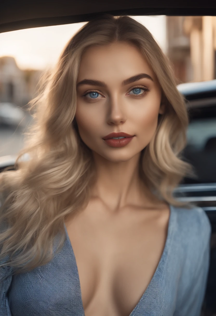 sexy girl with blue eyes, ultra realistic, meticulously detailed, at the parking, blonde hair and large eyes, selfie of a young woman, white skirt, without makeup, natural makeup, looking directly at the camera, face with artgram, subtle makeup, next of the old lincoln car, vintage lincoln car, medium to large size bust, view of the streets, full body photo, photo shot on iphone, hyper realistic photo, ultra sharp, real life footage, instagram post photo, girl having fun, avarage quality of the photo, sunlight, selfie, people in the background, car in the background, girl in sexy pose, beautiful girl, short skirt, girl smiling, vintage car, Woman， Sexy girl with blue eyes, portrait sophie mudd, Portrait of Corinna Kopf, blonde hair and large eyes, Selfie of a young woman, dezentes Make-up, Stunning body shots, temting pose, girlfriend