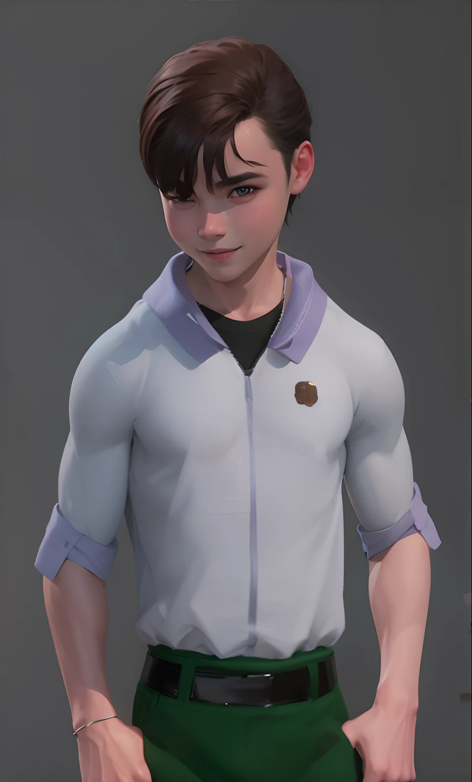 a cute boy, cute smile, realistic, super detail, 8k