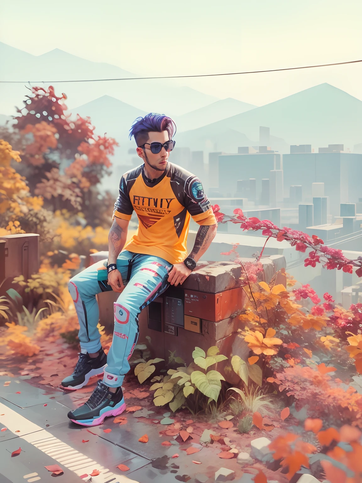 Change background cyberpunk handsome boy, realistic face,8k, ultra realistic,
