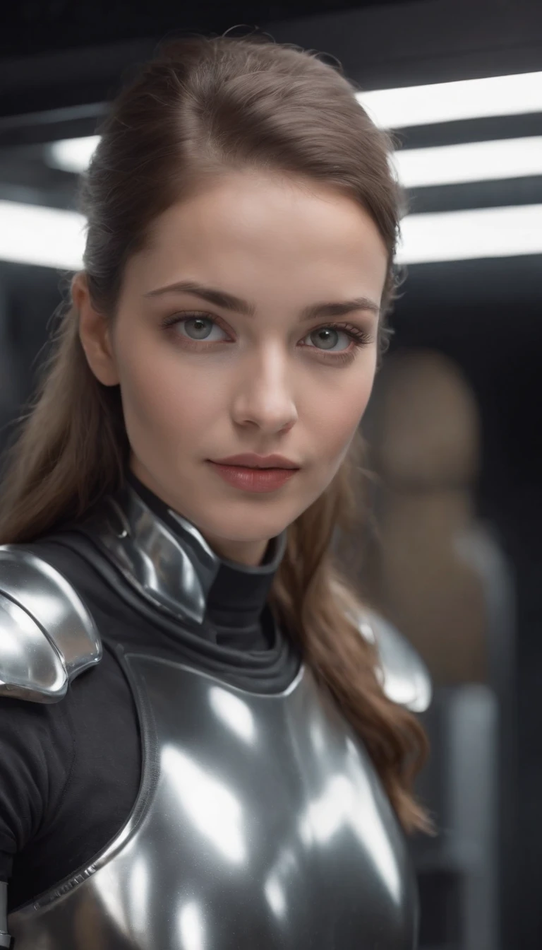 superrealista, Obra maestra, La mejor calidad, gran angular hiperdetallado, La mejor calidad, 8k, natural  lighting, Soft lighting, luz del sol, ( Foto de cuerpo completo de 1 hermosa chica,Vista trimestral,en la cabina de la nave espacial,  solamente, Hermosos ojos, pelo largo negro lacio, Using detailed liquid metal full-body armor , glowing core, brillante:1.3).(Futuristic space station in the background:1.4) HDR (High Dymanic Range), Maximum clarity and sharpness, Texturas multicapa, fotorrealista, Hiperrealista, hiperdetallado, analog style,  Soft lighting, Subsoil Scatter, realista, sombra pesada, Obra maestra, La mejor calidad, ultra realista, 8k, golden ratio, intrincado, High detail, Film Photography, Enfoque suave, ,GH3A,LUN4
