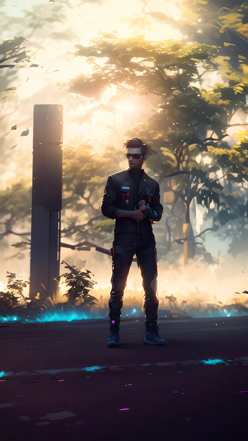 Change background cyberpunk handsome boy, realistic, face, 8k, ultra realistic,