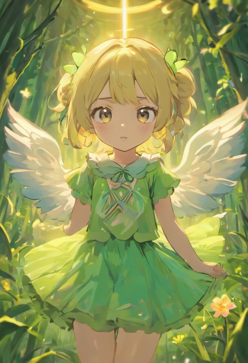 ln the forest，night moon，Mini cute 3  flower fairy, Chubby toot，Skirt made of petals，Huge flowers，Colorful colorful，Transparent colorful wings, Magic wand，closeup cleavage，Light attenuation，Glow effects，depth of fields，high light，Real light，Ray traching，oc rendered，Hyper-realistic，best qualtiy，8K，Works of masters，super-fine，Detailed pubic hair，Correct anatomy，sharp focus on eyes，Bokeh，Facial features are carefully depicted，in style of hayao miyazaki，Miyazaki animation style