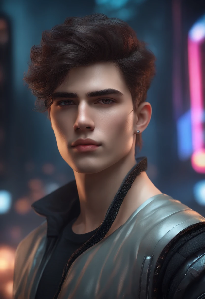 Change background cyberpunk handsome boy, realistic face, 8k, ultra realistic |