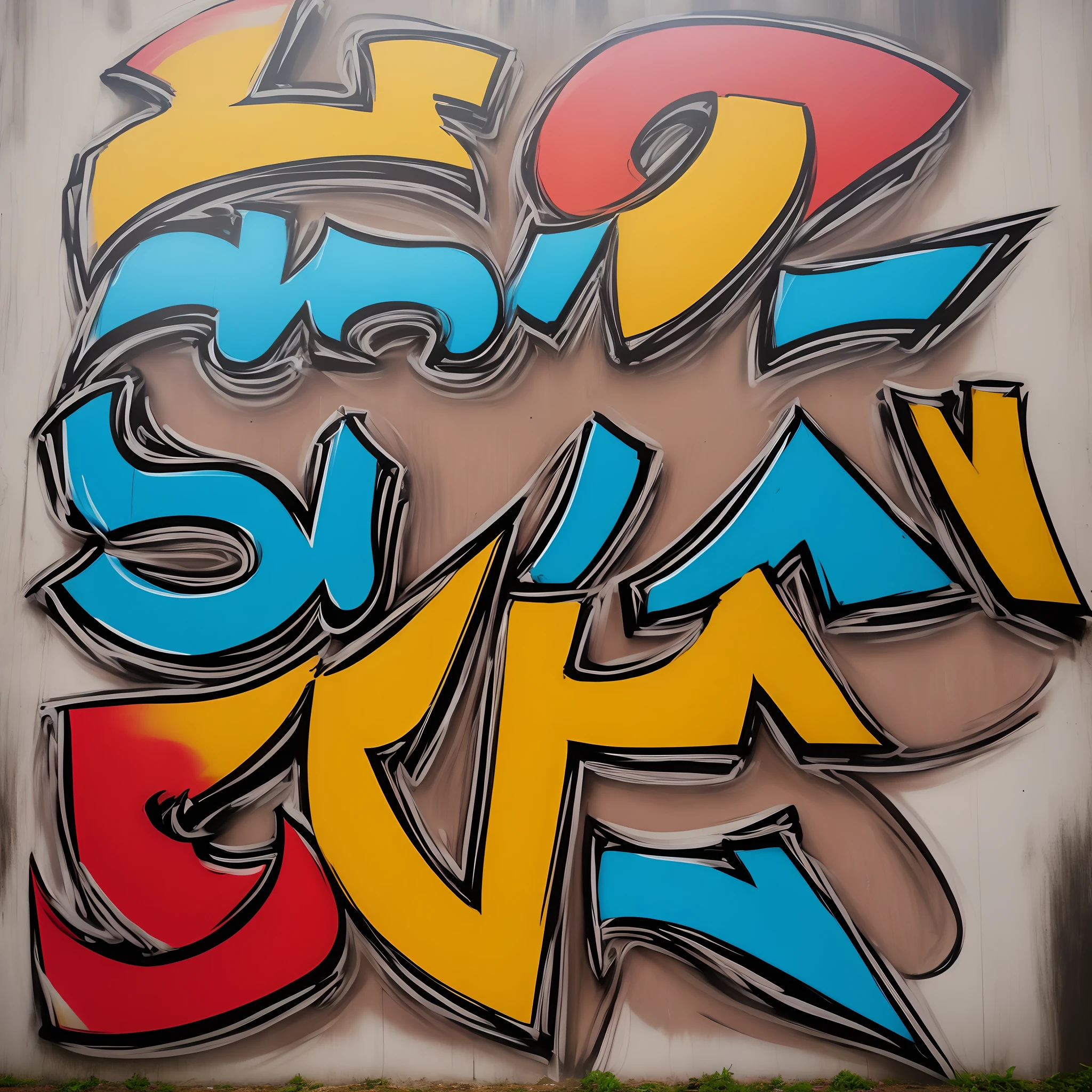 Logo da produtora de funk bk no stilo grafite