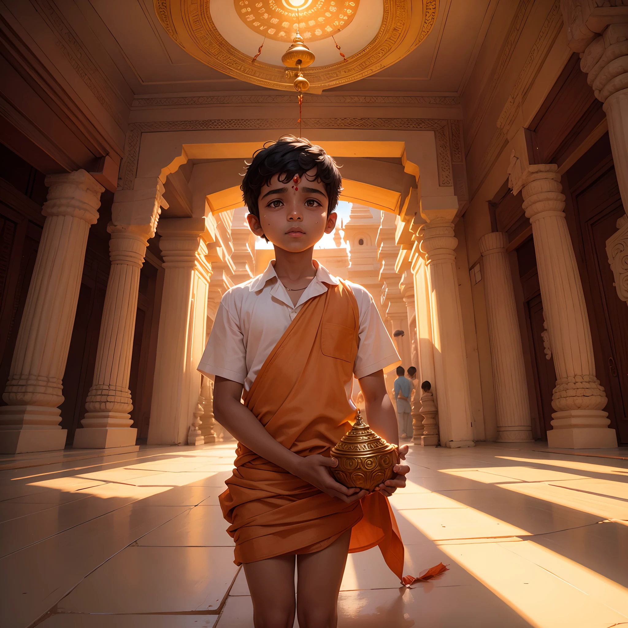 Hinduism tampel distorted hinduism dress a boy unsave
