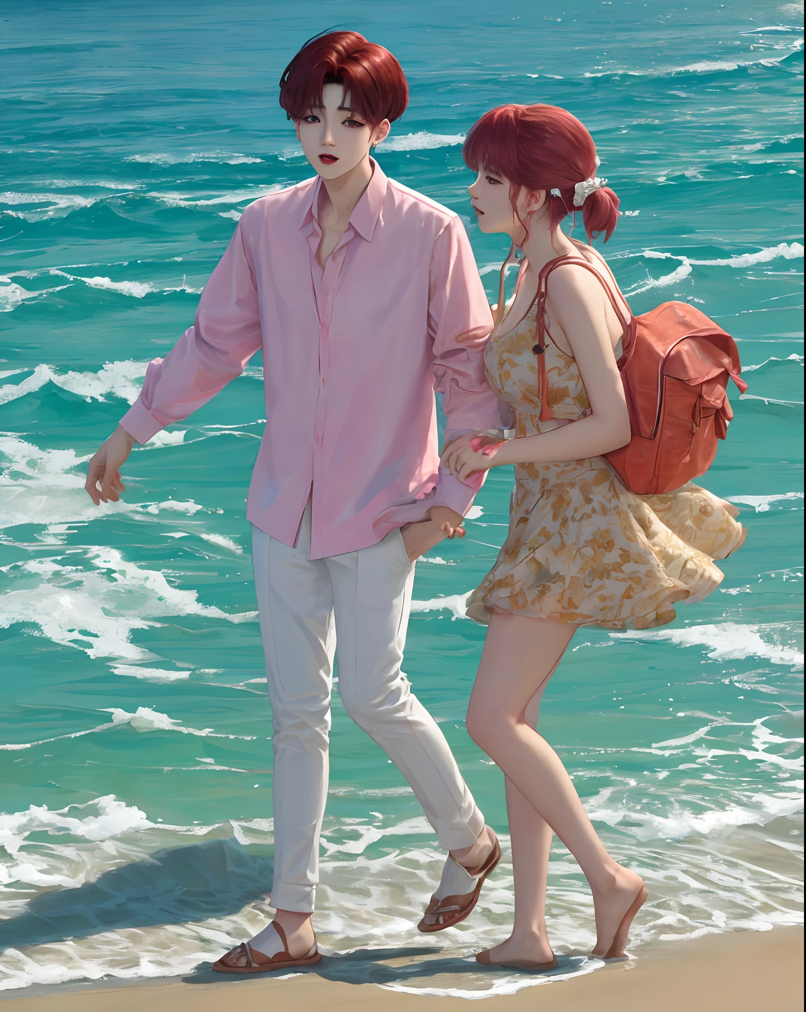 Jungkook do BTS, na praia