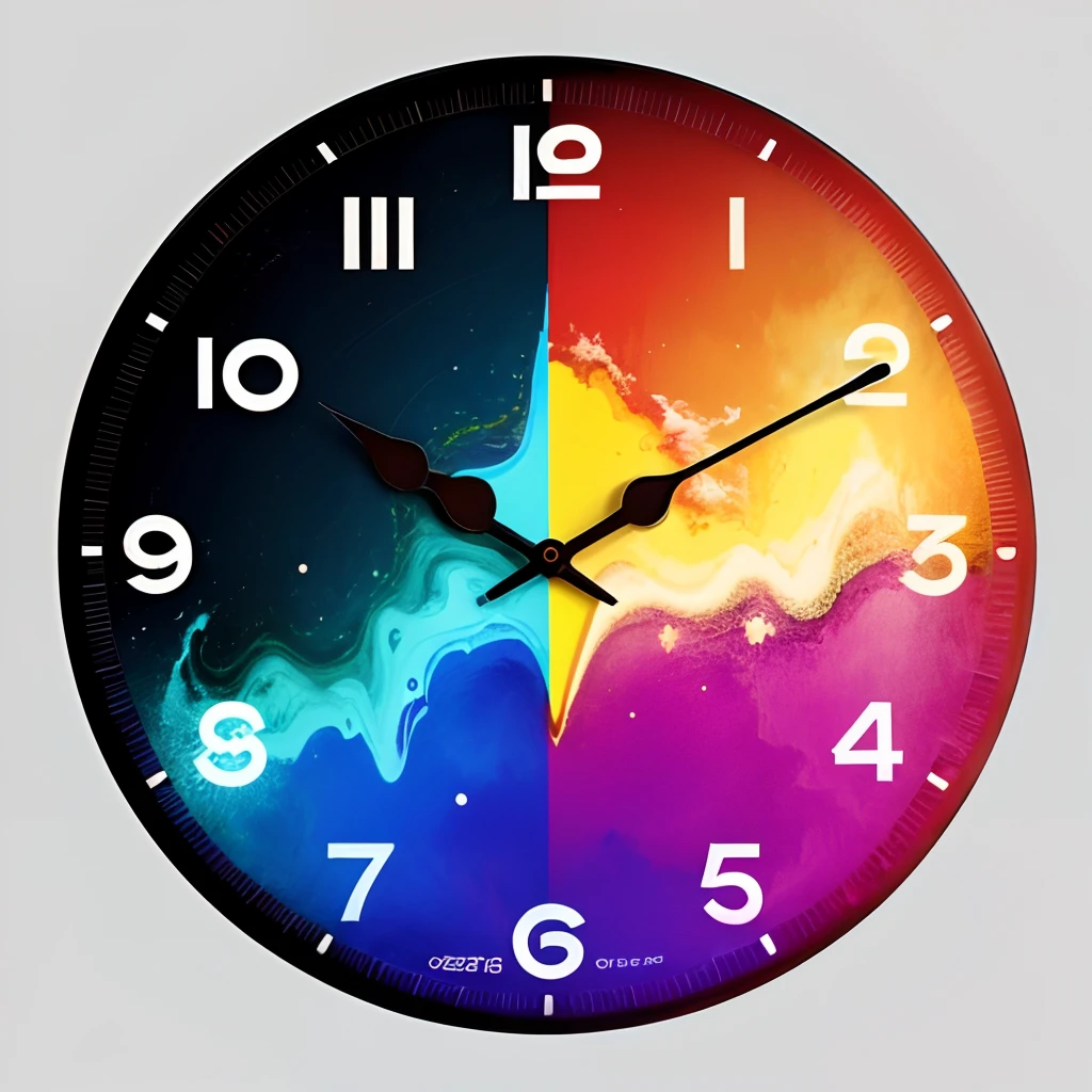 I'd like an image for my TikTok account on the topic 'Discover how the past illuminates our future'. The image should represent the transition between the past and the future, with time symbols such as clocks or arrows. I would appreciate a modern and minimalist aesthetic style, avec des couleurs vives pour transmettre une sensation d'optimisme. The size of the image should be square and I don't need to include any text in it.
