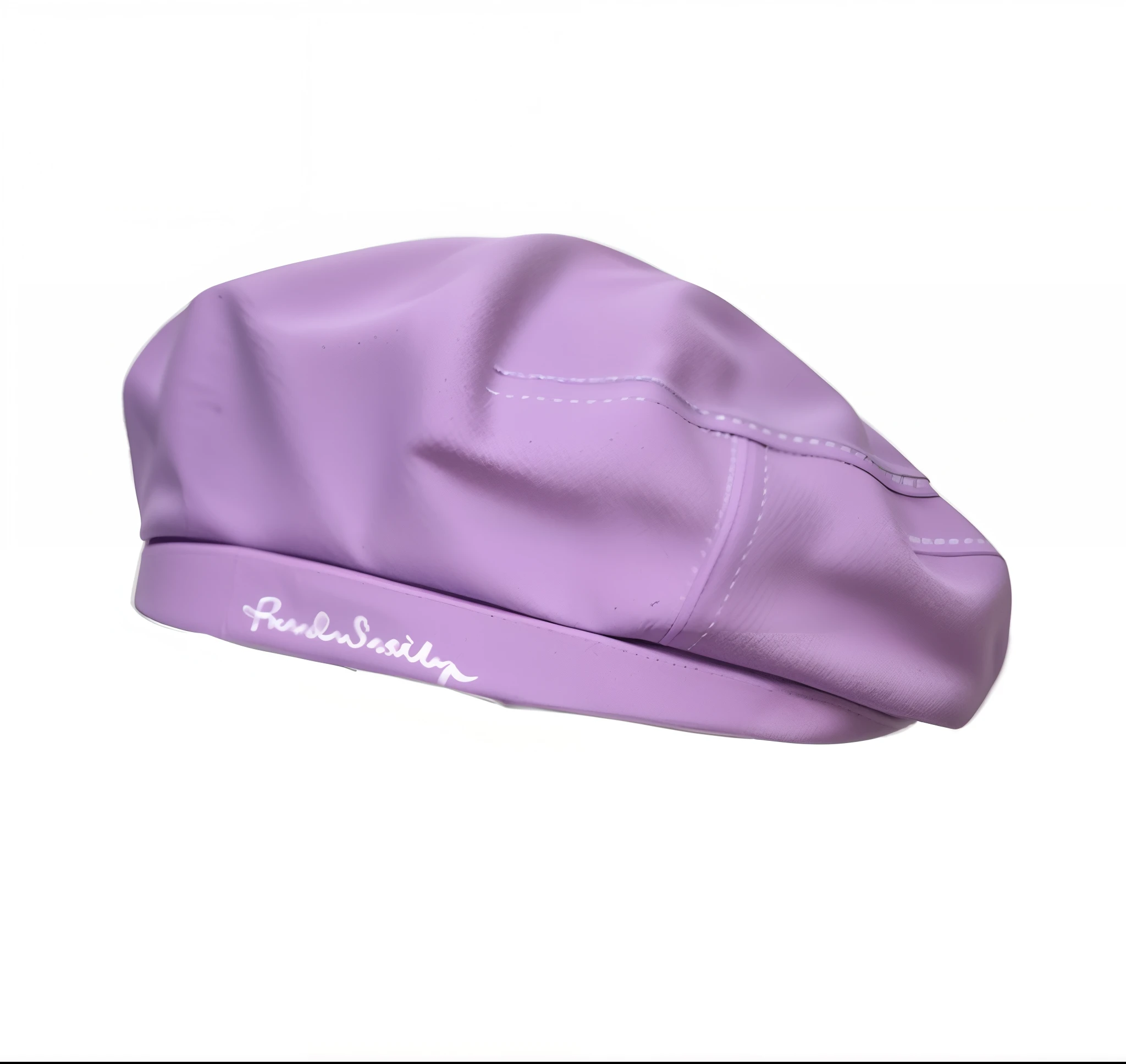 purple hat with white writing on it, wearing a purple breton cap, wearing a purple cap, purple, in detail, newsboy cap, berets, wearing a french beret, silk hat, small hat, purple hue, violet, light purple, hats, hat, ((purple)), an oversized beret, fine detail, pastel, purple color, pastel hues
