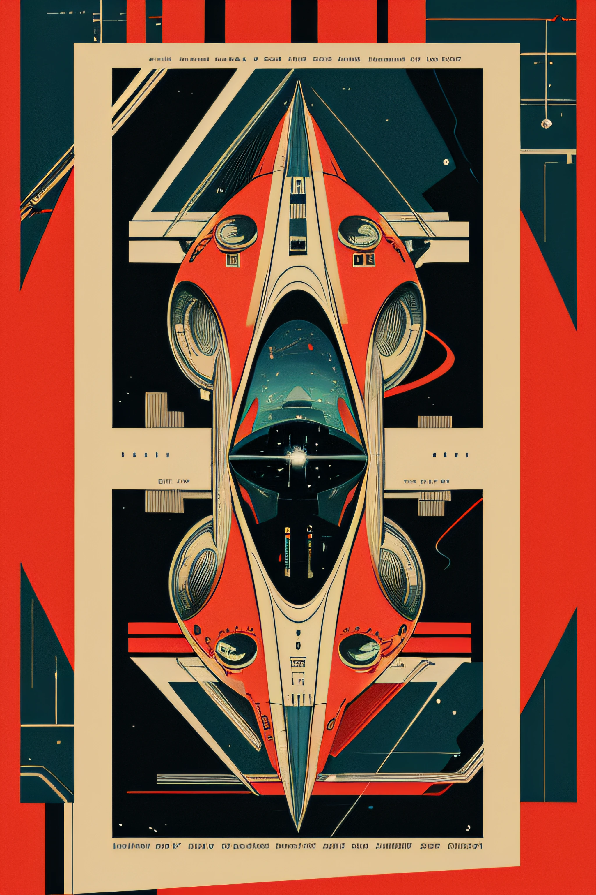 (Masterpiece, Best Quality), 8k Wallpaper, highly detailed, poster, vintage science fiction, 1960s, sexy female space thriller cinematic movie poster, Bauhaus, shapes, lines, abstract, propaganda, mid century modern, movie poster, vintage,