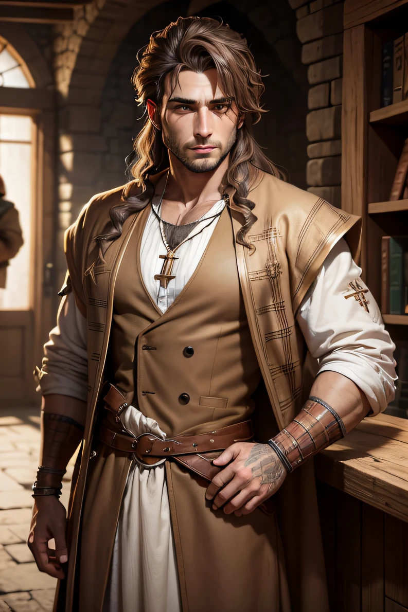 HEBREW RUSTIC MAN FROM BIBLICAL TIMES COM VESTES DOS ISRAELITAS
