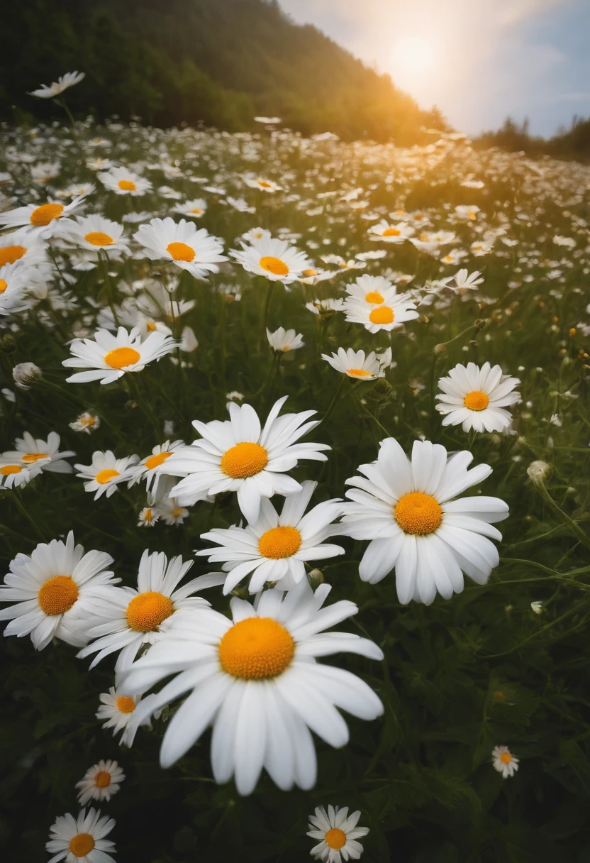 Field of White Daisies