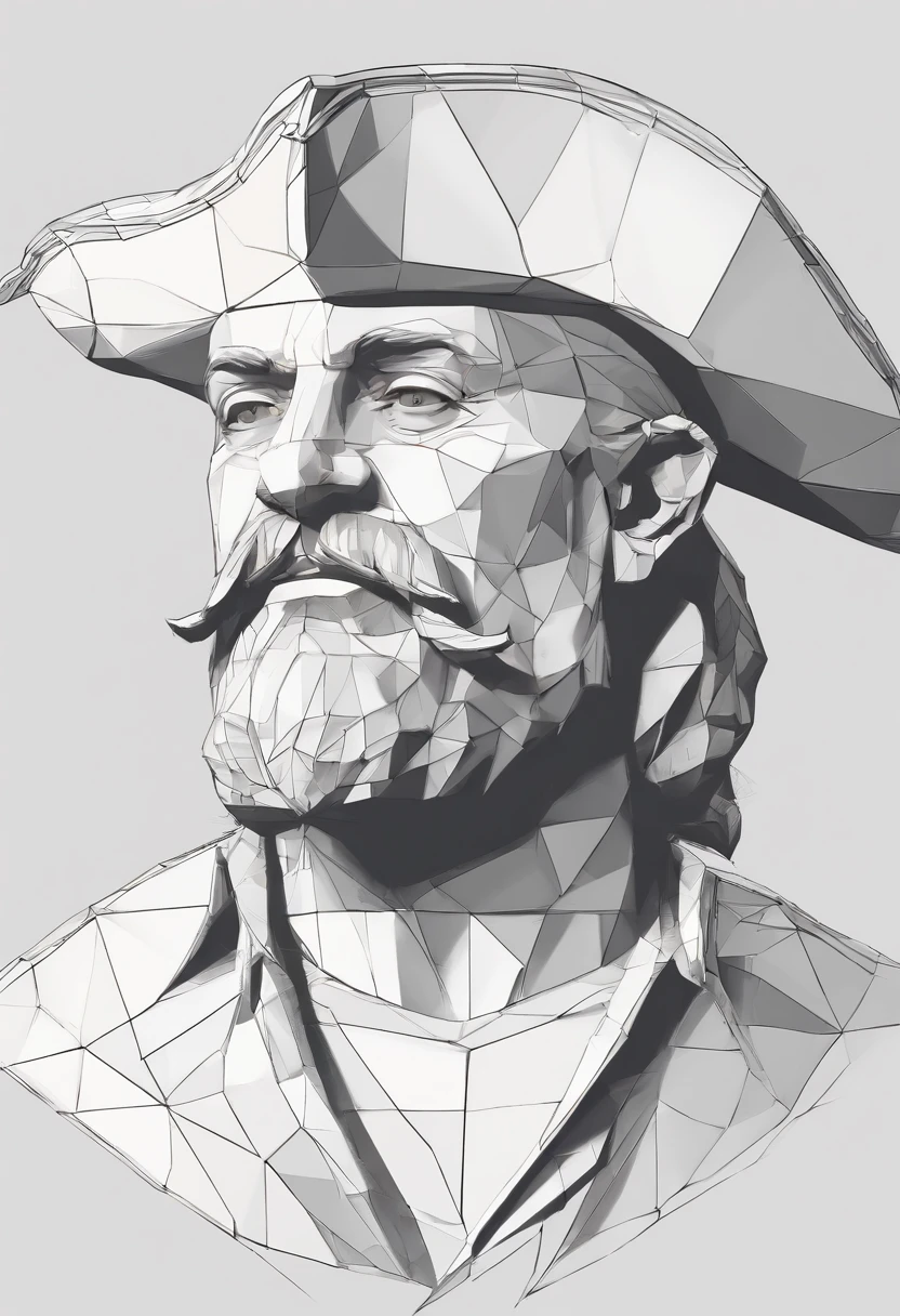 pirate, stylized, portrait
