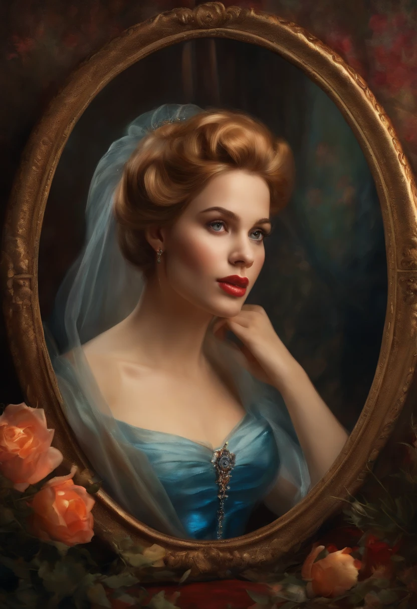 Cinderella in the style of oil painting.