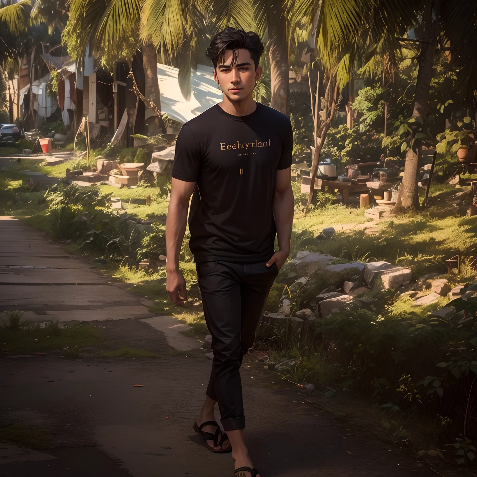 Handsome boy realistic cate cute boy hend coffee