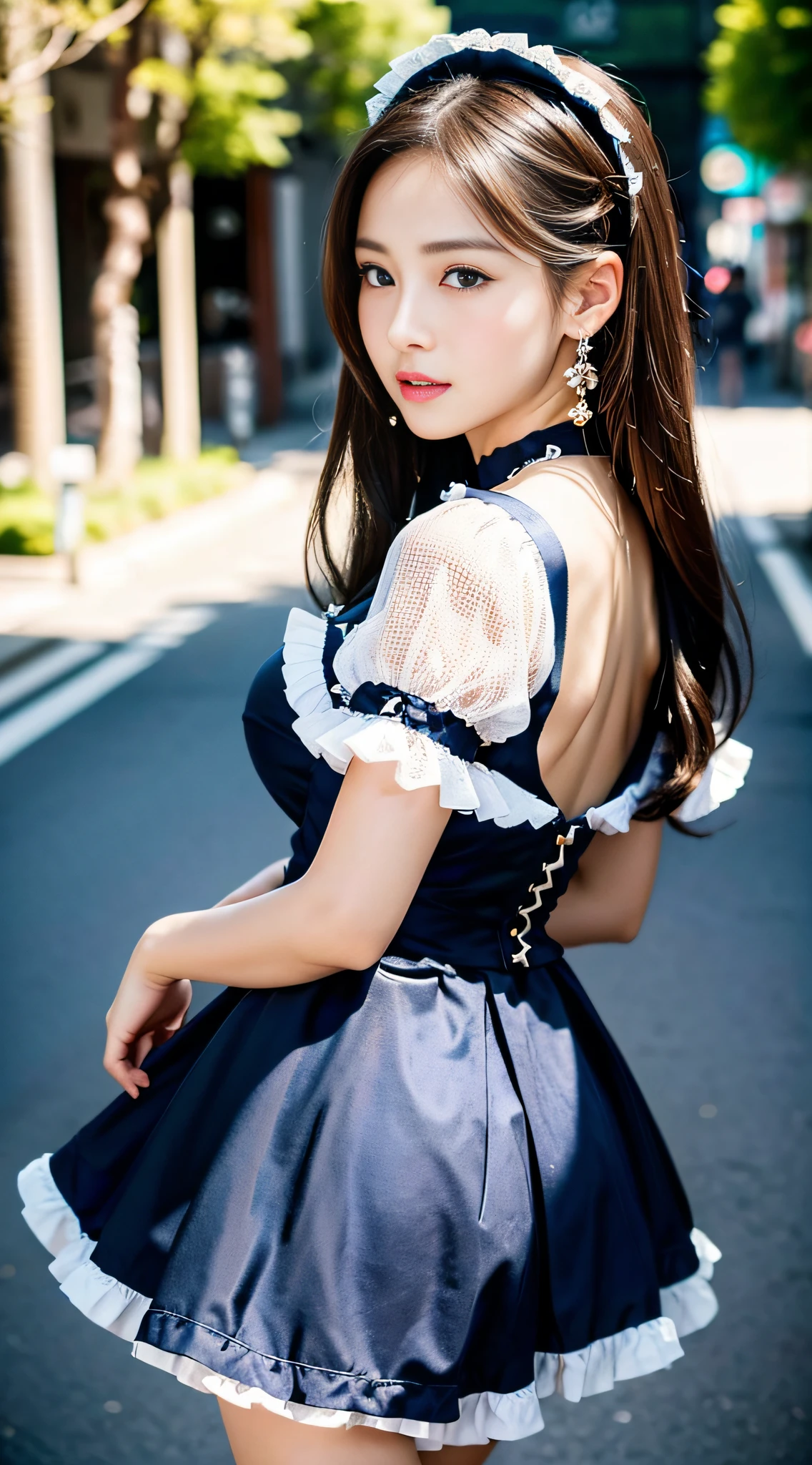(32K,very high res, high detailing, highly accurate, masutepiece、girl1,Lori:1.5),Raw photo & realistic atmosphere,beautiful dark blue eyes,Detailed mouth,Glossy lips,Detailed eyebrows,Eyes drawn in detail with soft white skin that shines with every detail、Very beautiful eyes with azure eyes,Detailed lips、Very beautiful face,Very well-formed face、Lifelike face,shiny beautiful lips,Beautiful eyebrows,Infinite reality,Best design,(Insanely cute Japan 13-year-old Lolita fashion beautiful girl,Beautiful thighs,Ideal legs,Beautifully shaped breasts,Very cute beautiful girl,Little Girl:1.4),Best Natural Makeup,Japanese ido,Korean Idols,Japan Kids Model,Moist eyes,Beautiful eyes that sparkle,Beautiful butt,beauty legs,,camel's foot,:1.2),超A high resolution、The face of a masterpiece with high detail,Natural and realistic face,Back lighting,Pure eyes are too cute,Reality Live Action,(Earrings that look good in Lolita fashion,,a necklace,hair adornments:1.5),Glossy nail art,Blonde medium permed hair:1.4),(Lolita fashion with very beautiful embroidery in high definition,High-definition high-definition and beautiful Lolita,Micro mini skirt with a lot of exposure,Colossal tits,Show full-body fashion,Lori beautiful girl with baby face:1.6),Looks Back,On the streets of Harajuku,Gentle smile